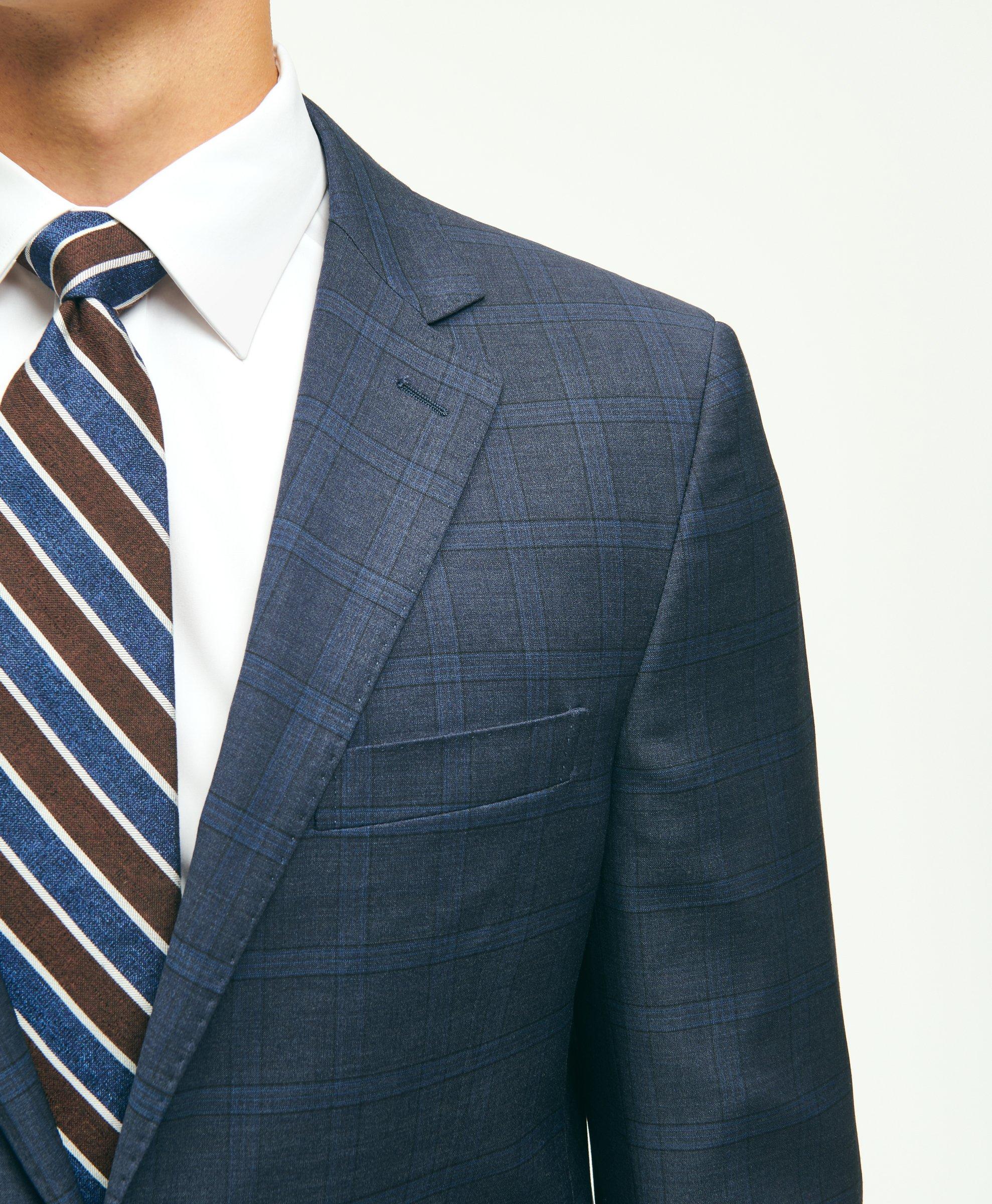 Classic Fit Wool Checked 1818 Suit