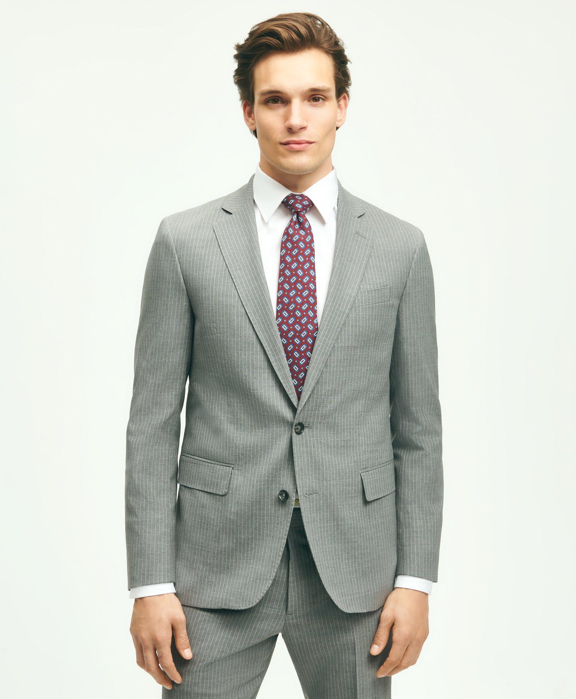 Light Grey Twill Classic Suit Jacket