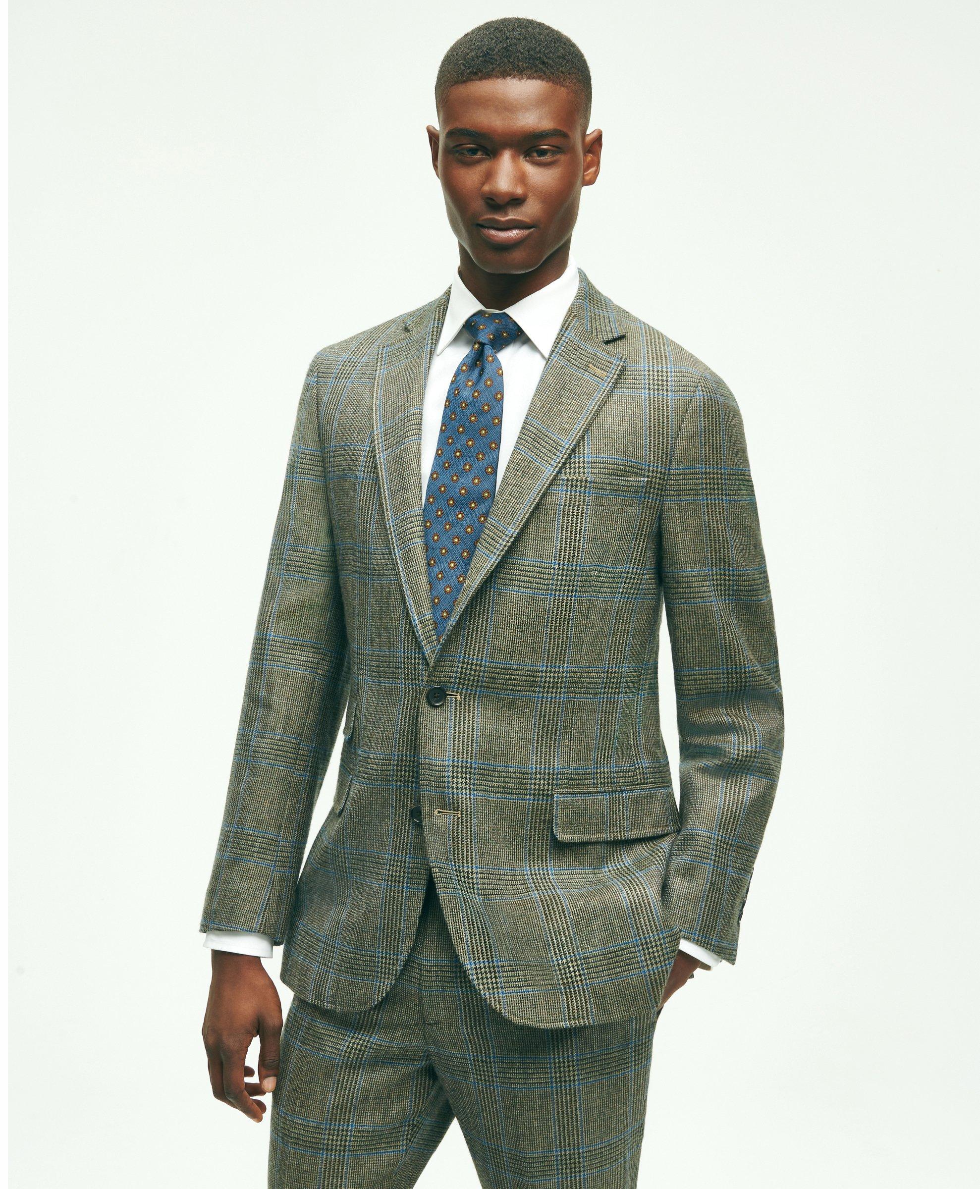 Plaid suit clearance coat