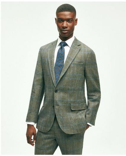 Slim Fit Wool Twill Prince of Wales Suit Jacket