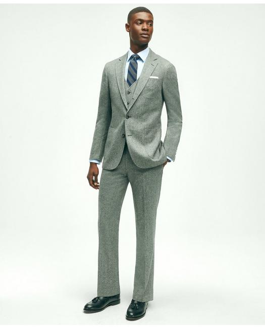 Brooks Brothers Slim Fit Wool Tweed Suit Pants | Grey | Size 38 30