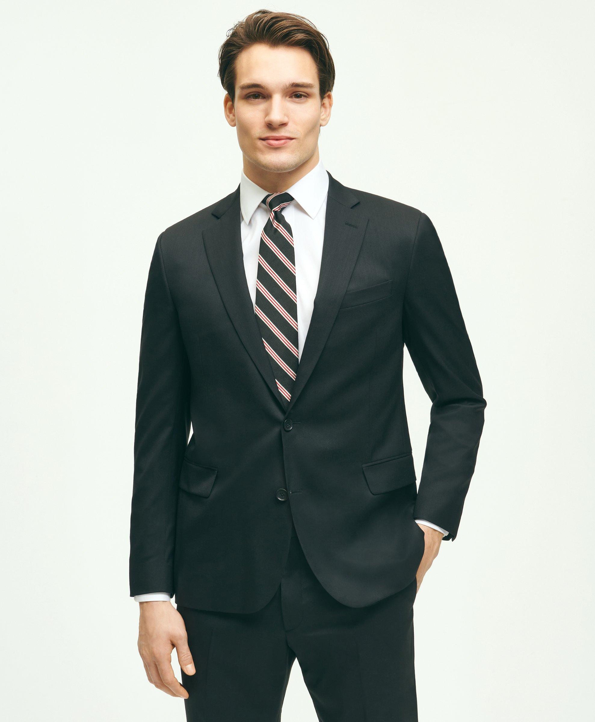 Black tailored hot sale fit suit