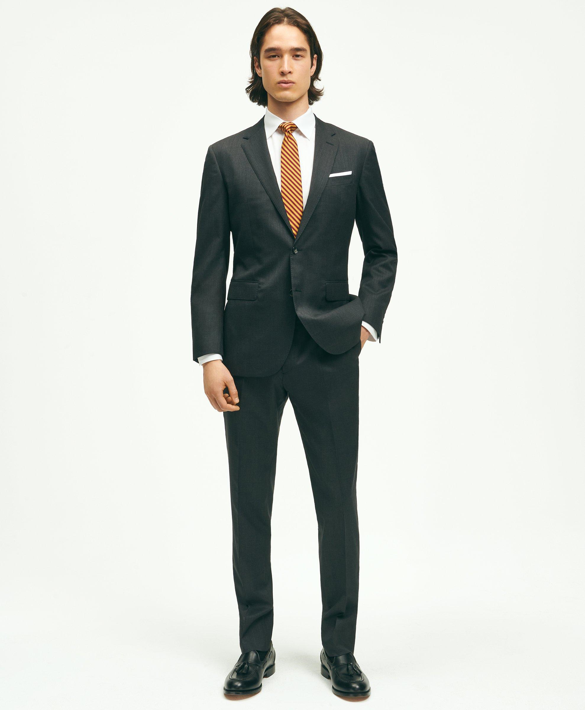 Brooks Brothers Slim Fit Wool 1818 Suit | Grey | Size 44 Regular