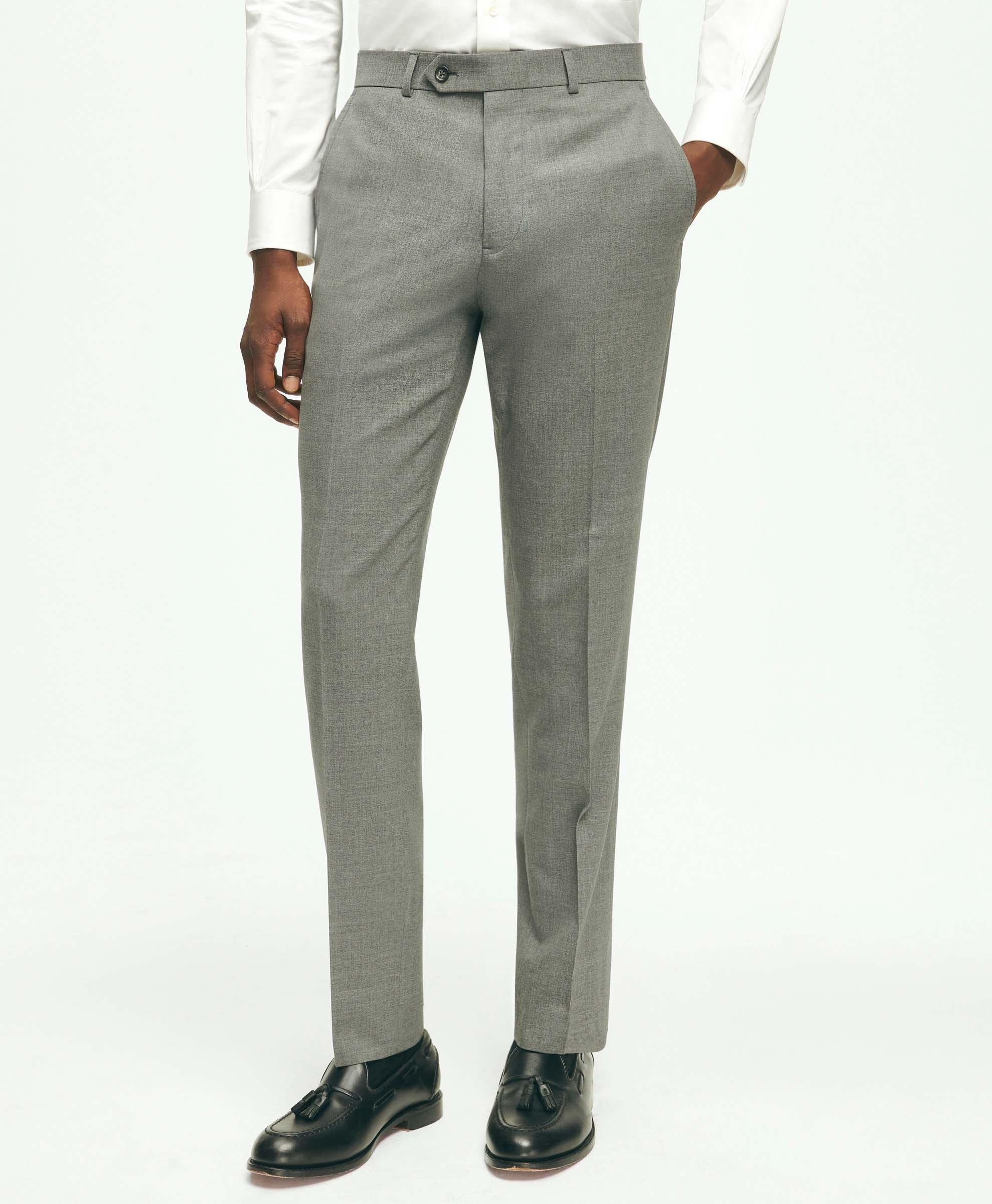 Brooks Brothers Explorer Collection Slim Fit Wool Suit Pants | Grey | Size 40 30