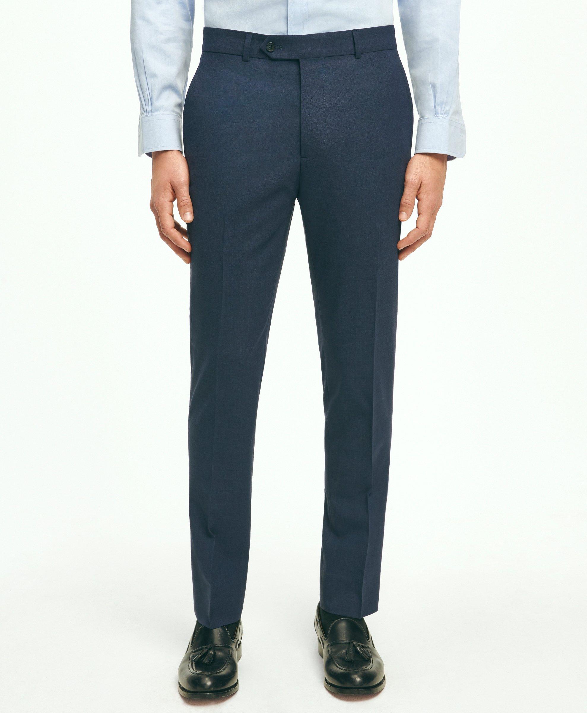 Slim Fit Suit Pants - Navy blue - Men