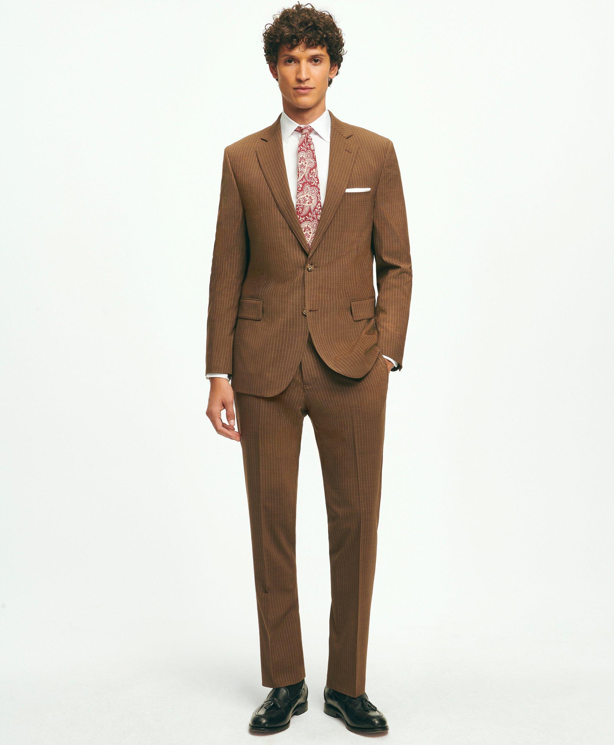 Slim Fit Paisley Suit Trousers In Cotton Blend