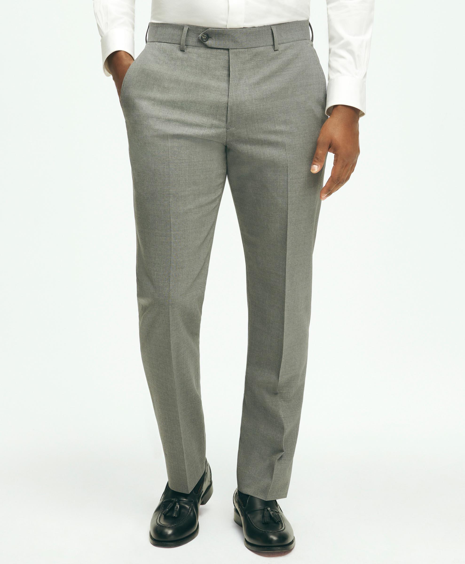 Henry Tailored Pinstripe Trousers - Anthracite/White Pinstripe