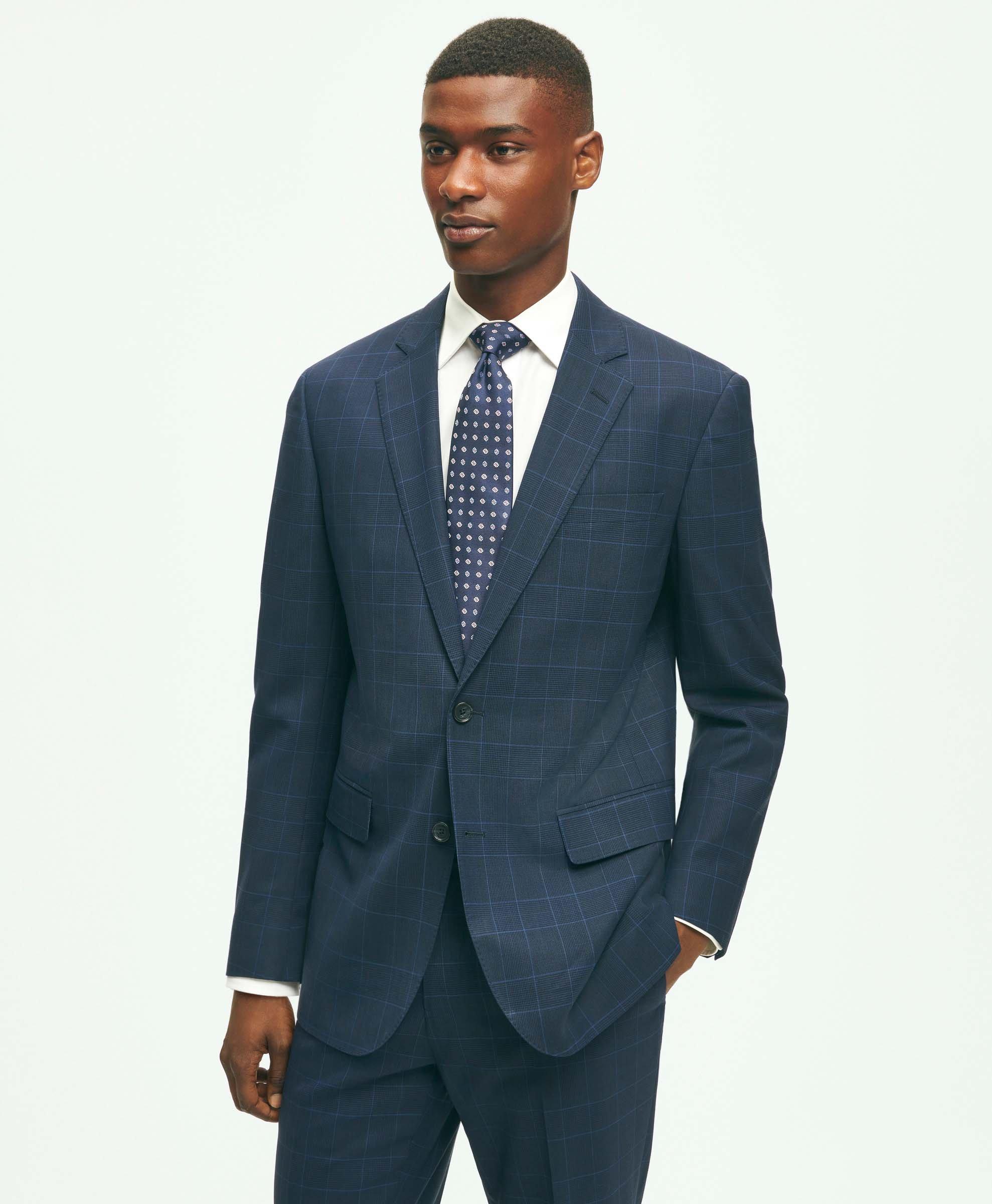 Traveler Collection Tailored Fit Windowpane Suit CLEARANCE - All Clearance