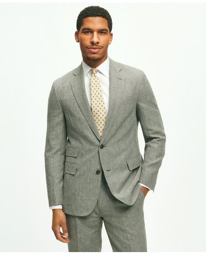 Classic Fit 1818 Houndstooth Suit In Linen-Wool Blend