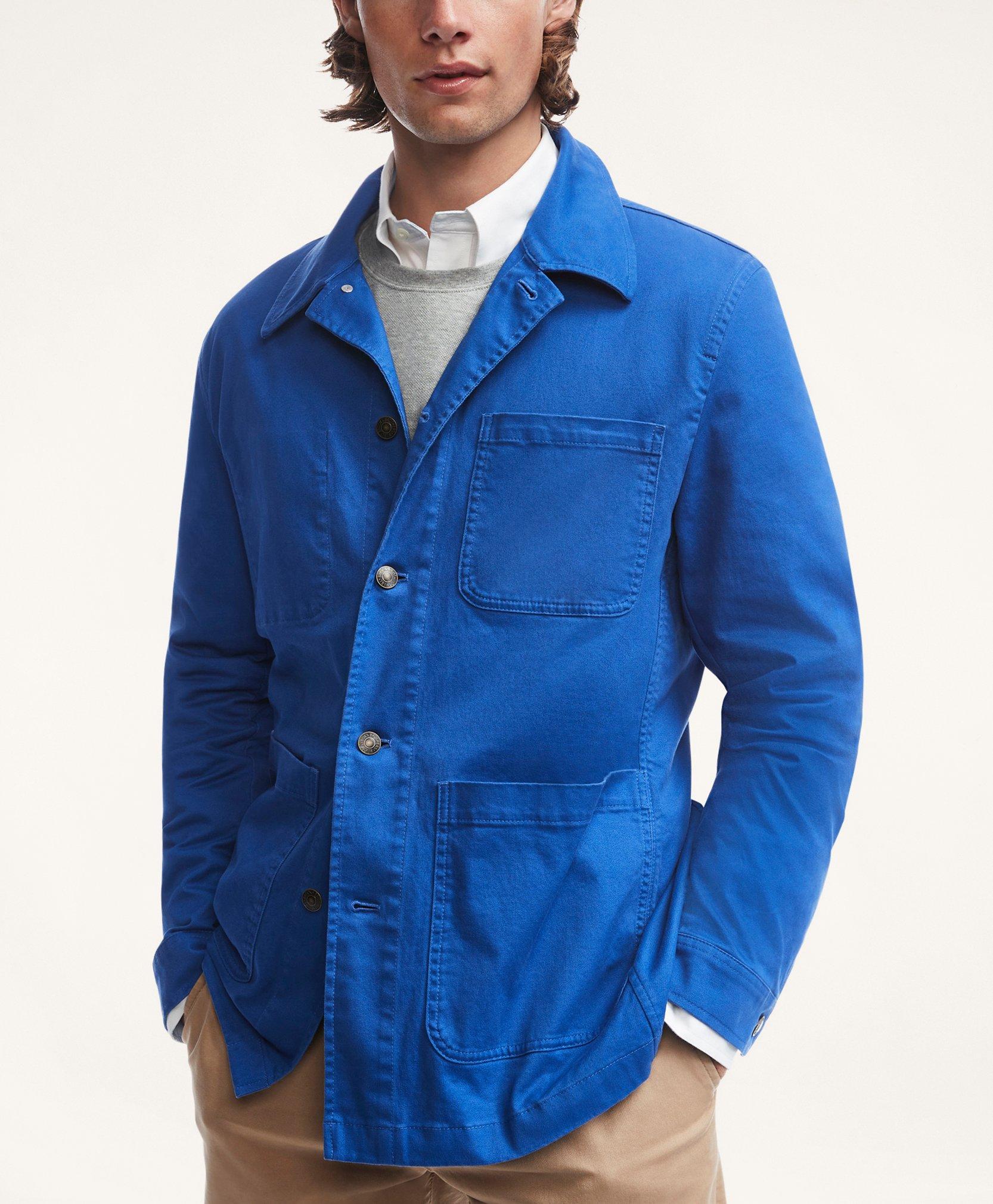 Brooks Brothers Stretch Cotton Twill Chore Jacket | Blue | Size 2xl