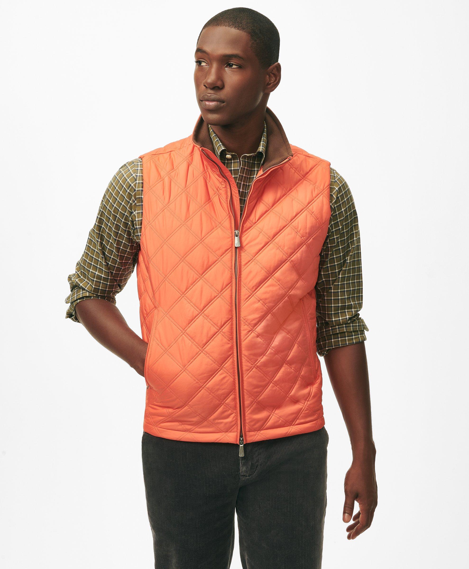 Brooks brothers diamond quilted vest online