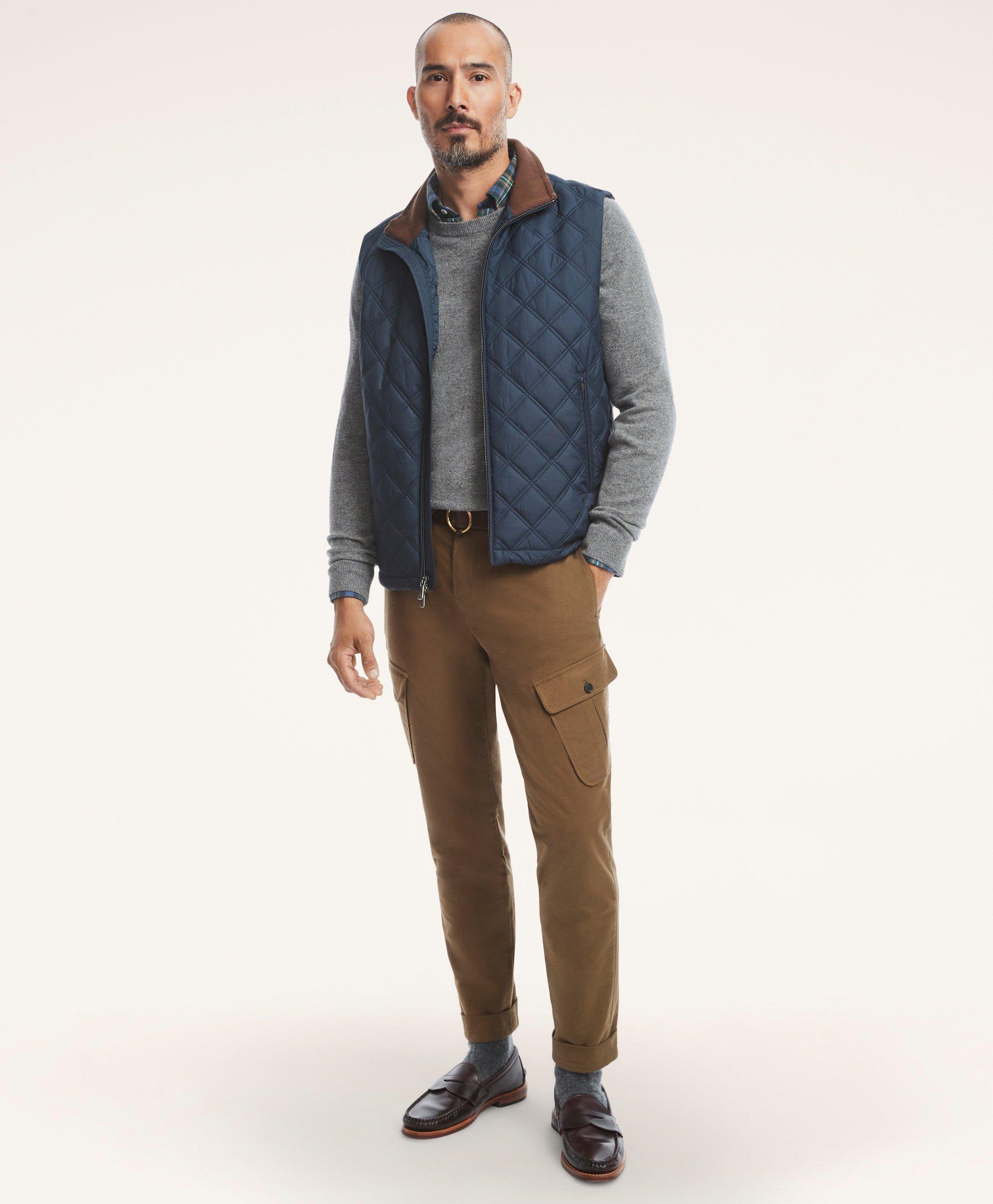 Shop Brooks Brothers Paddock Diamond Quilted Vest | Navy | Size Xs