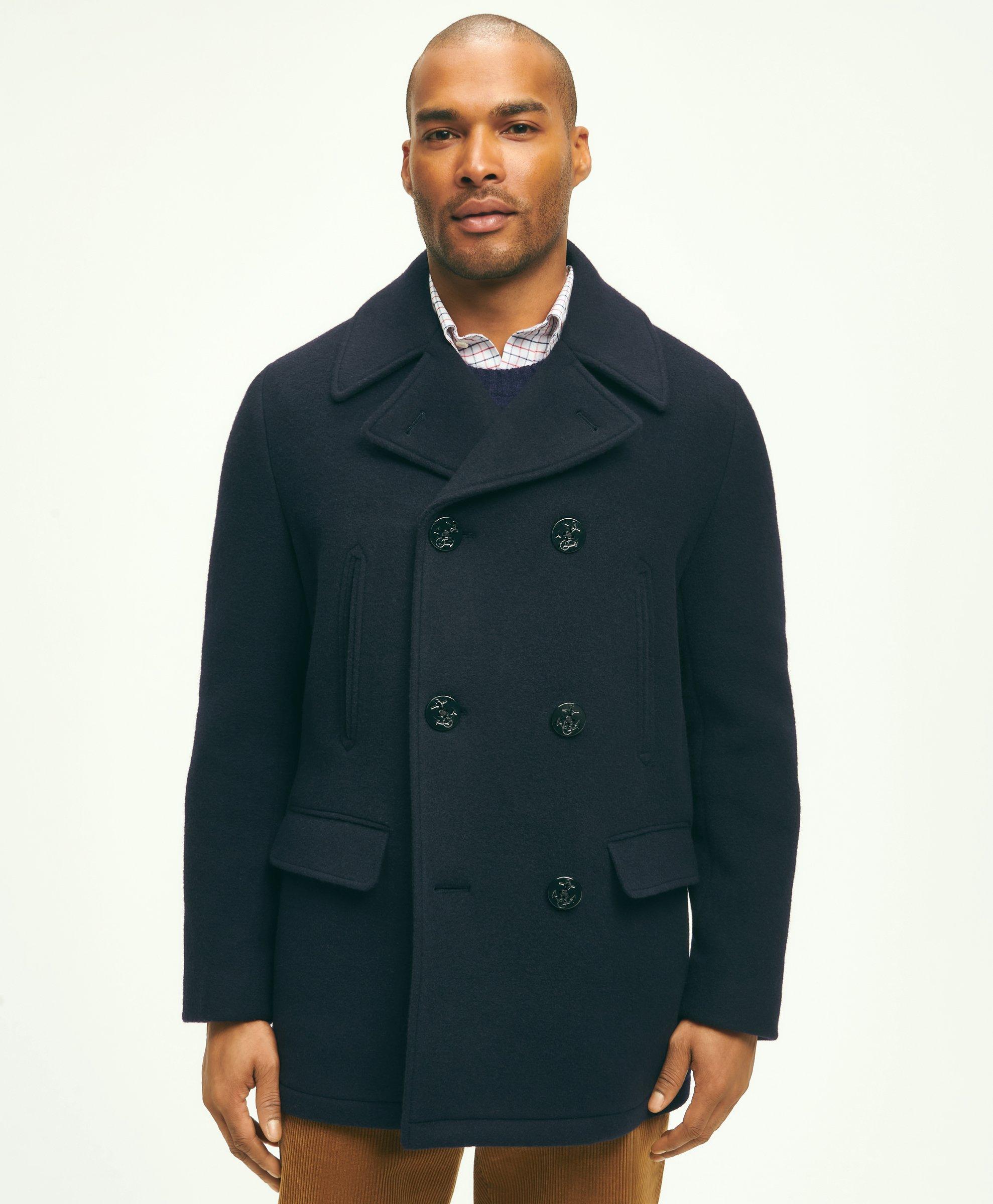 Brooks Brothers Wool Peacoat | Navy | Size Large
