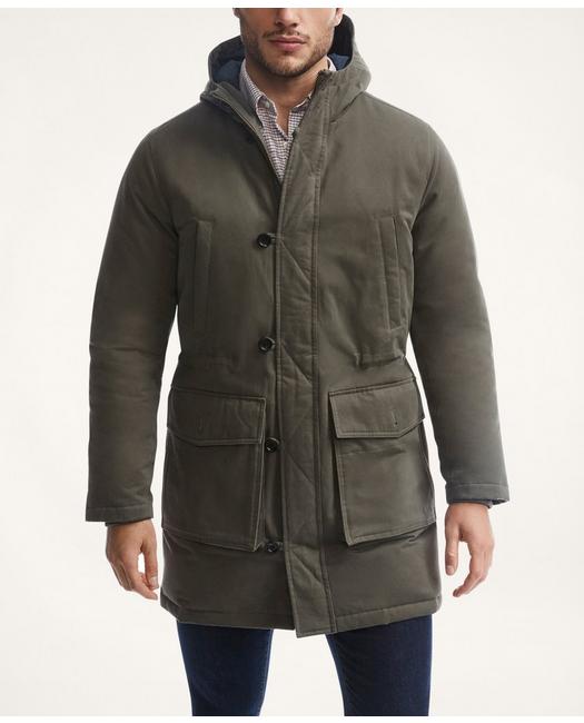 Brooks Brothers Ultimate Down Parka Jacket | Green | Size Xs