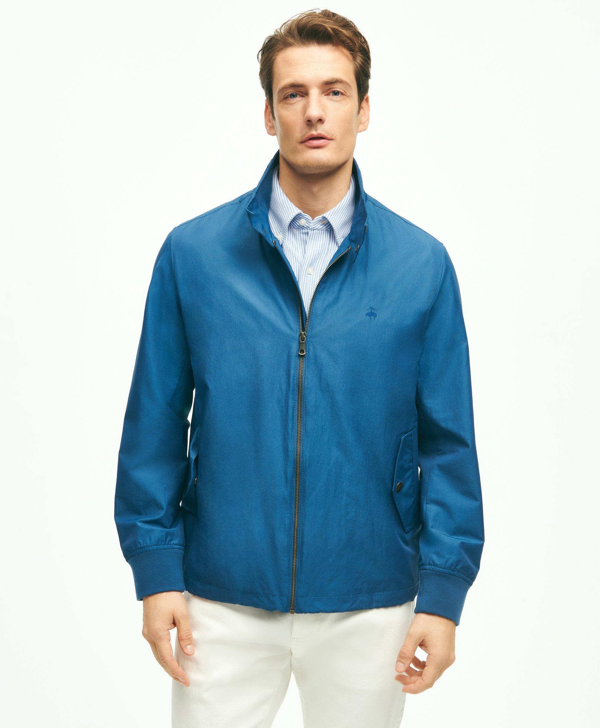 Brooks Brothers Cotton Blend Harrington Jacket | Medium Blue | Size Xl