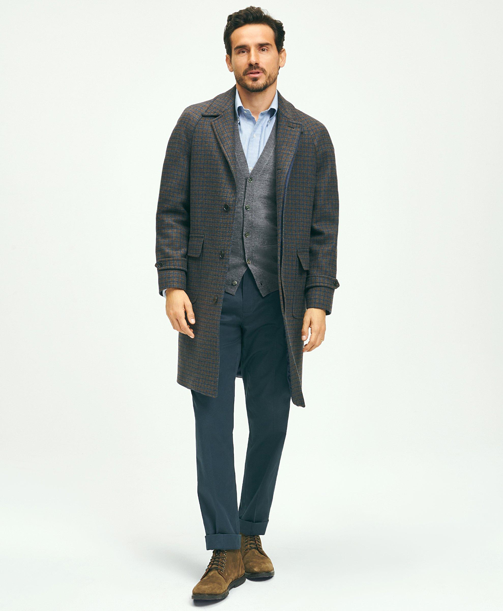 Wool-blend coat - Brown - Men