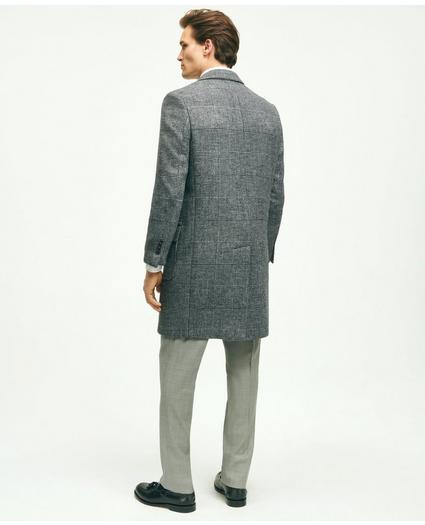 Wool Blend Double-Faced Glen Plaid Overcoat