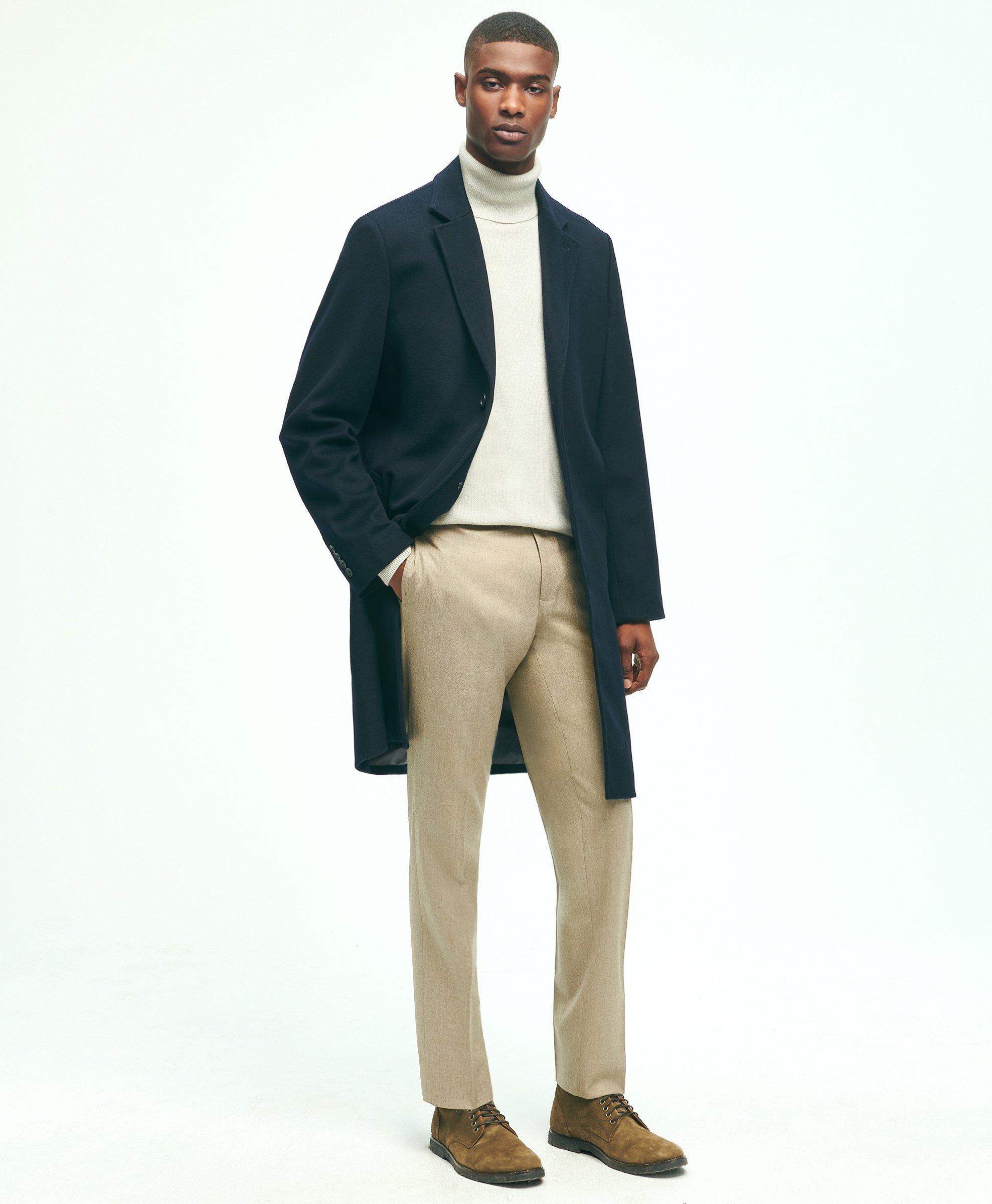 Long wool store blazer coat