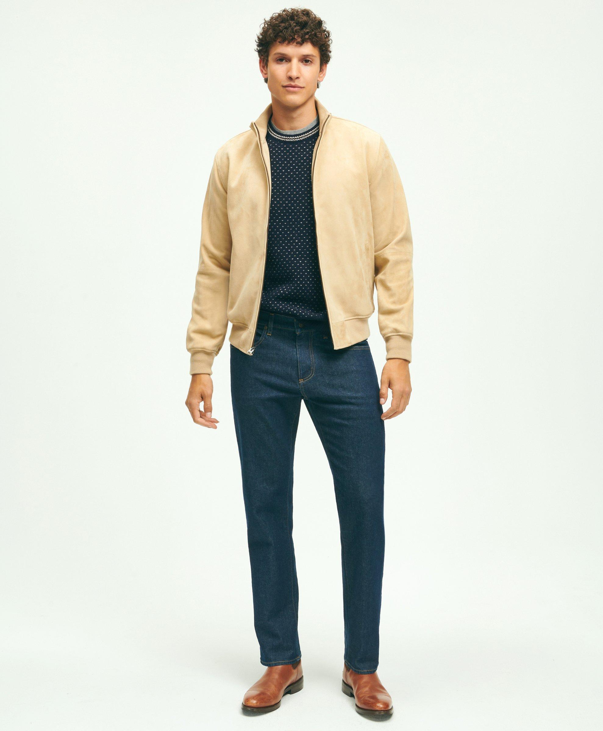 Stretch Cotton Twill Bomber Jacket