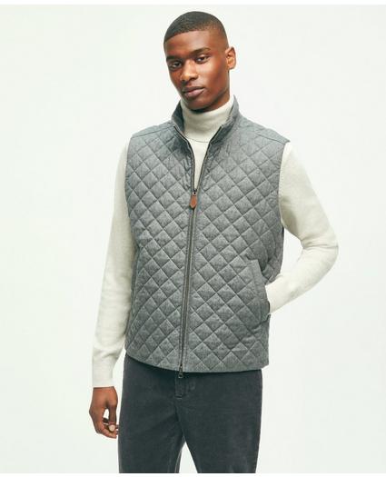 Wool Down Diamond Quilted Vest