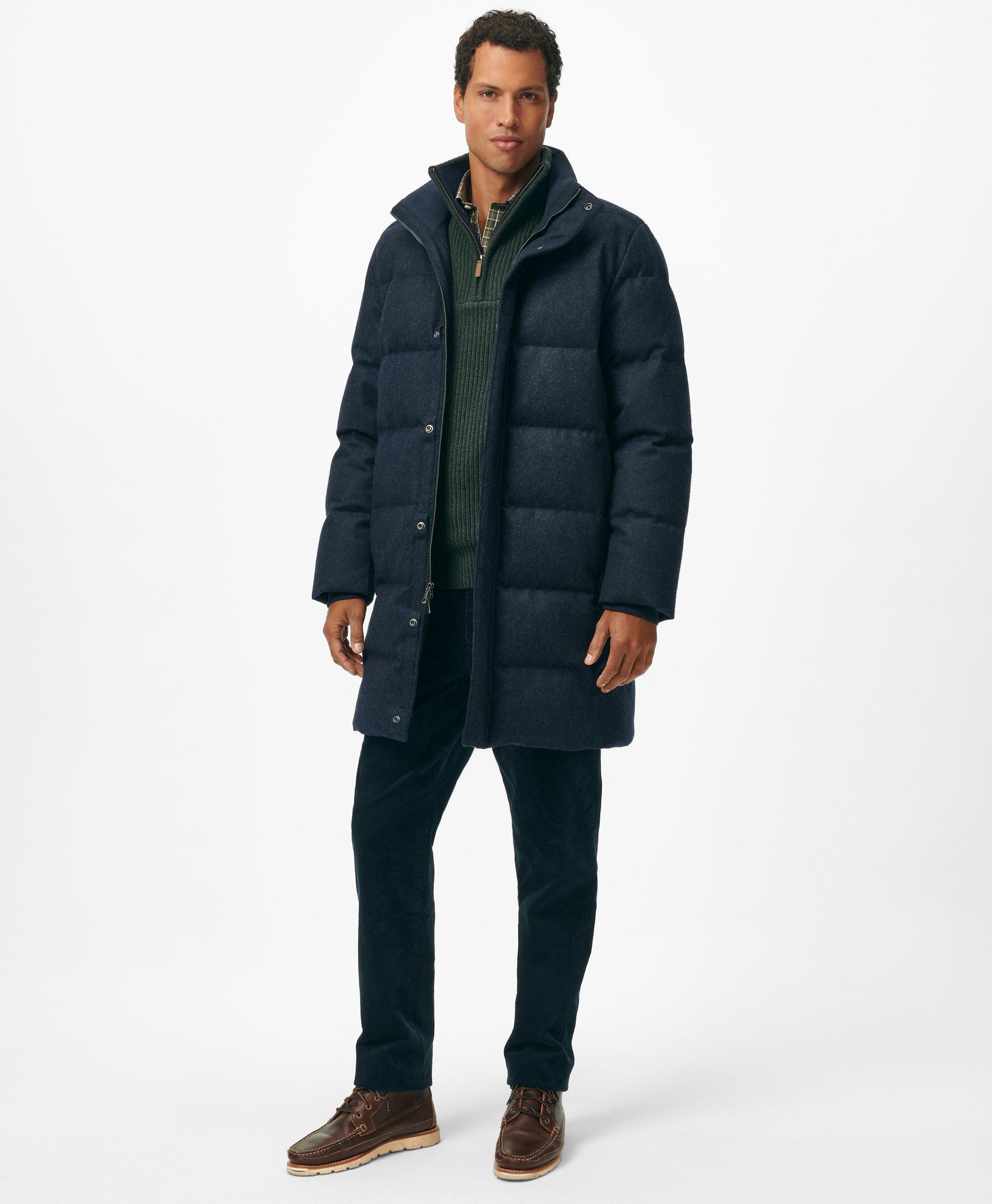 Navy Blue Puffer Jacket Brooks Brothers