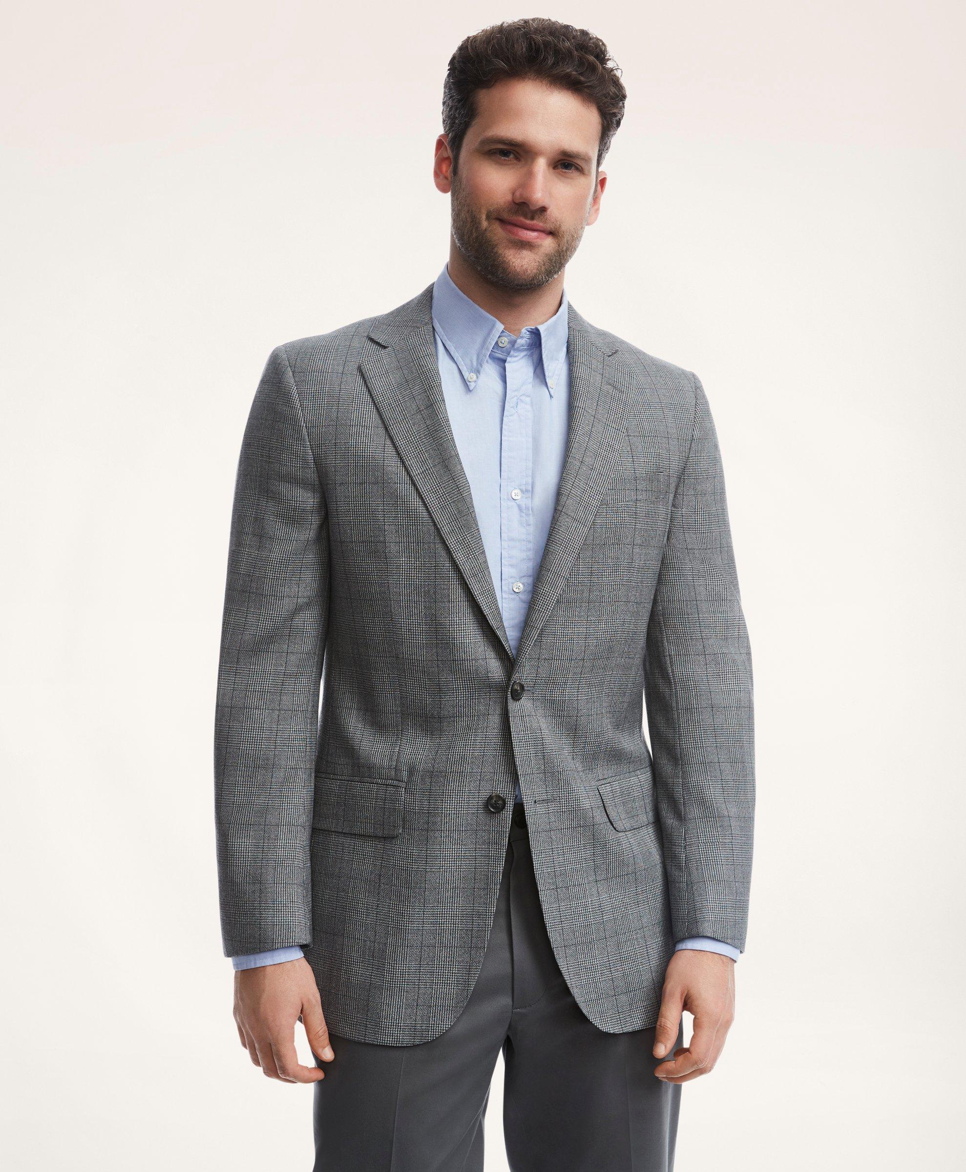Brooks Brothers Madison Traditional-fit Glen Plaid Hopsack Sport Coat ...