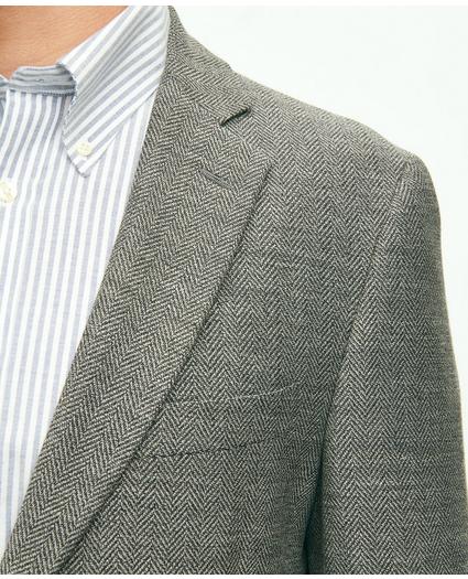 Regent Regular-Fit Stretch Wool Herringbone Knit Sport Coat