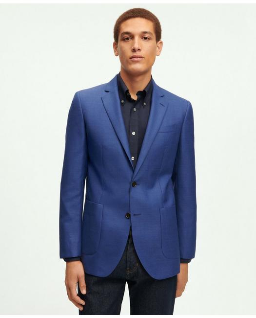 Brooks Brothers Milano Slim-fit Wool Hopsack Sport Coat | Blue | Size 40 Regular