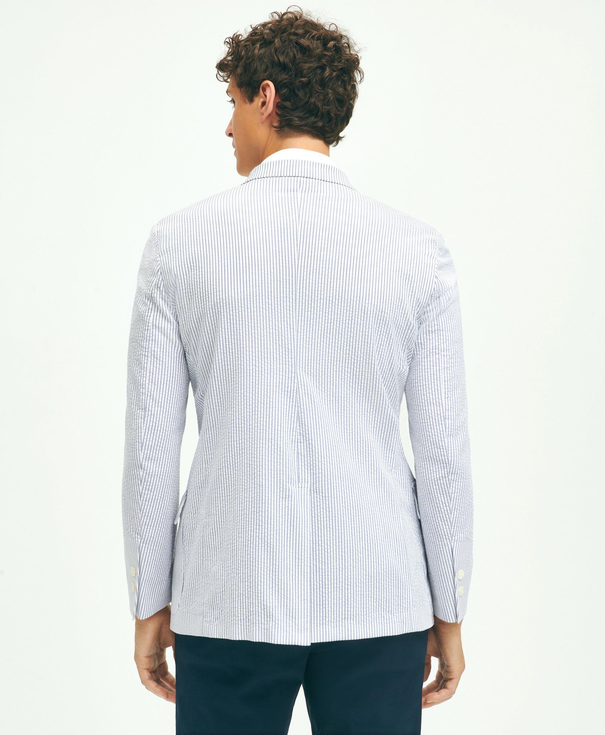 Milano Slim-Fit Stretch Cotton Seersucker Sport Coat