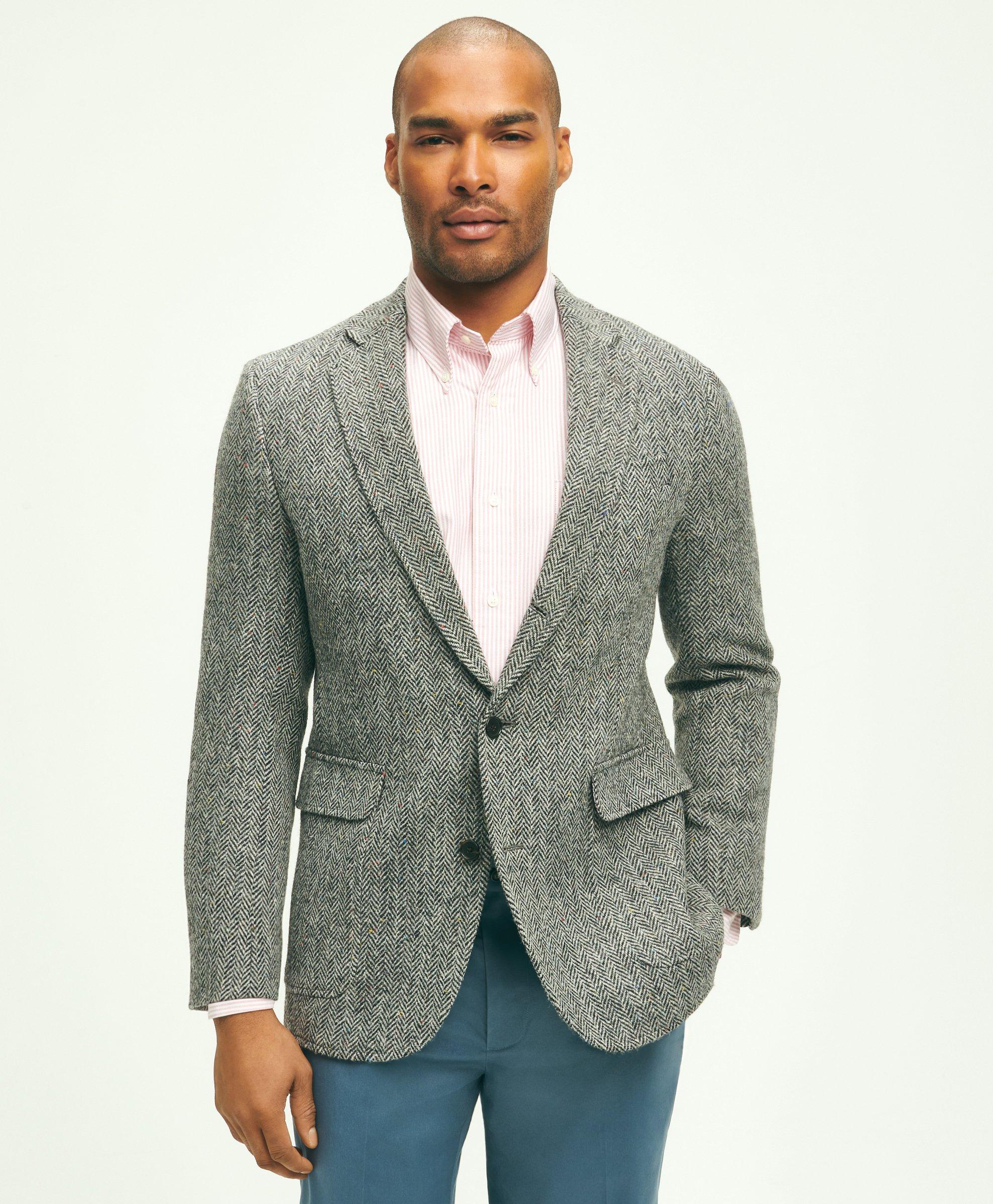 Tweed long coat clearance mens