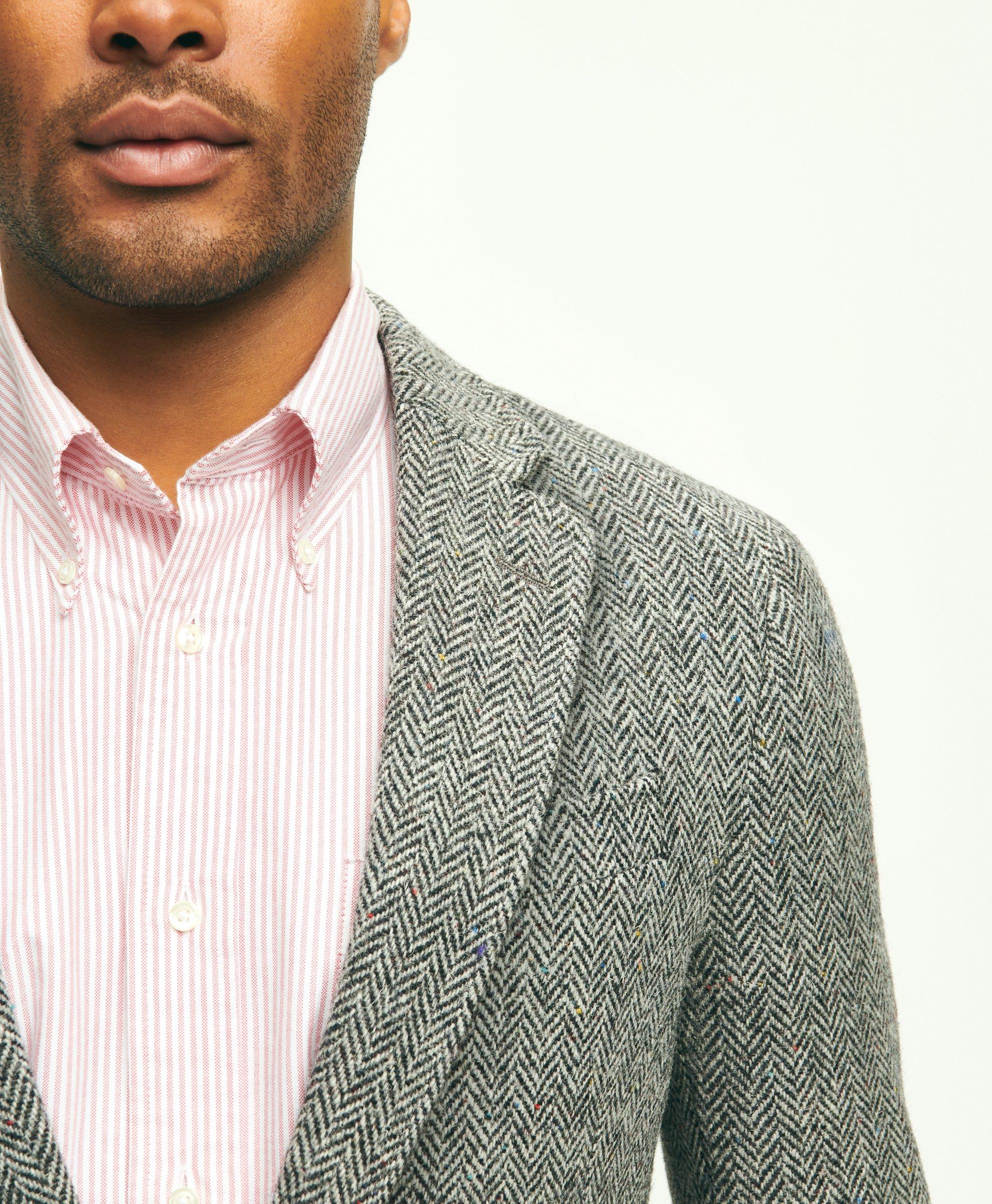 Grey herringbone sport discount coat