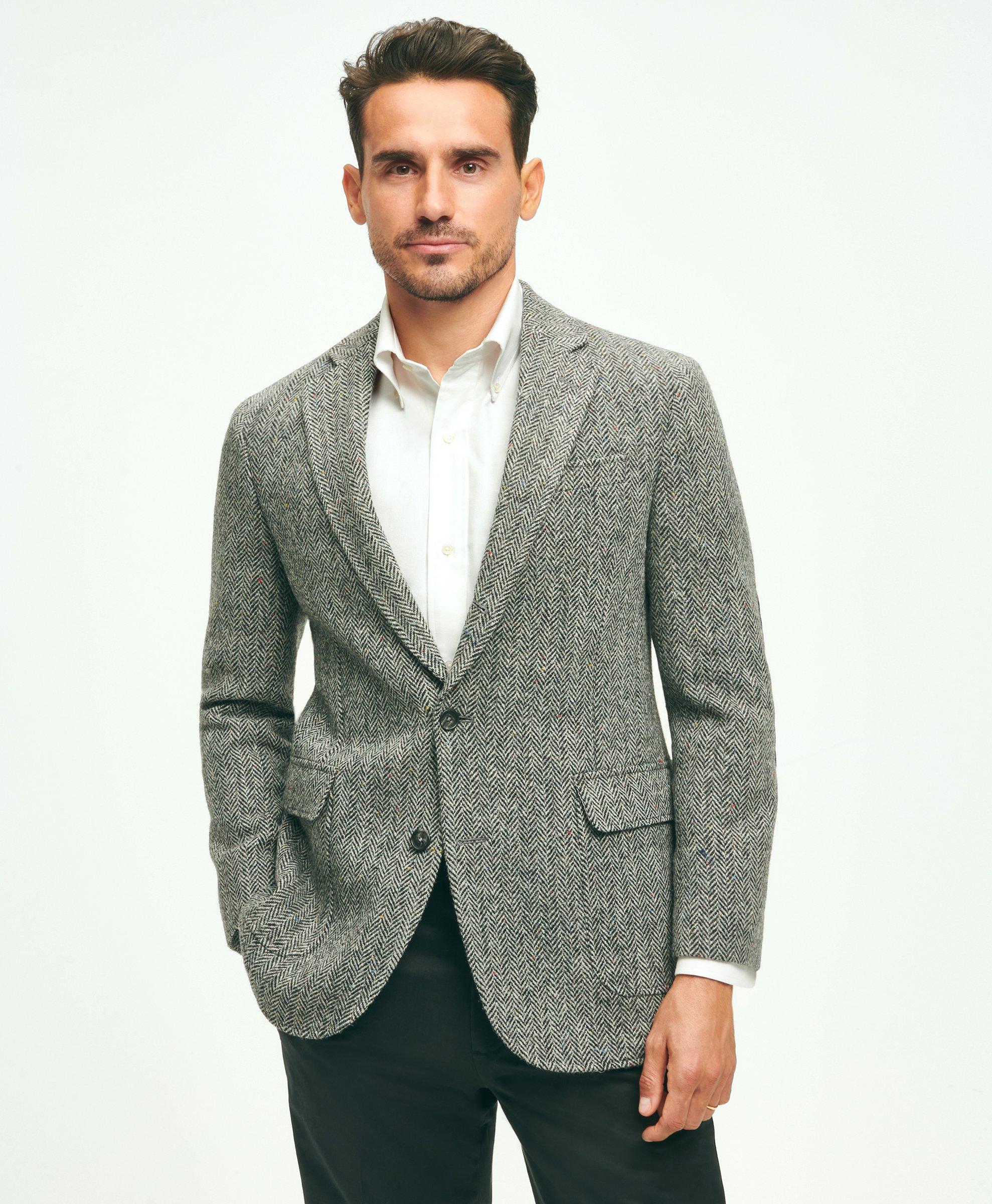 Gray tweed online blazer