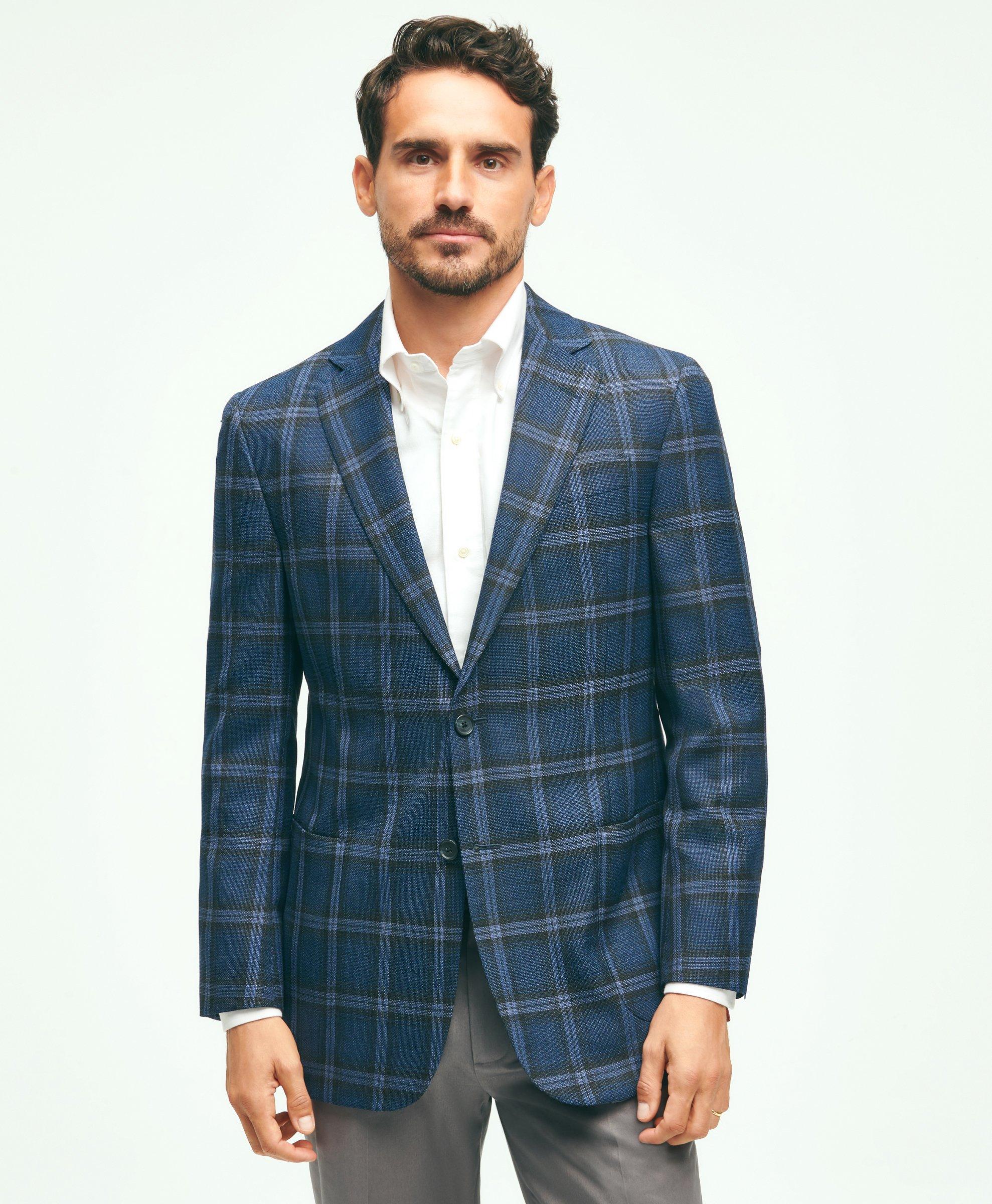 Glen plaid hot sale blazer mens