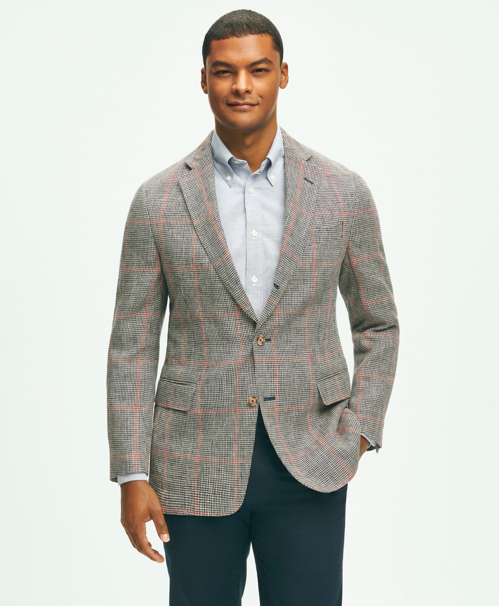  Mens Sport Coats and Blazers Houndstooth Black Tweed