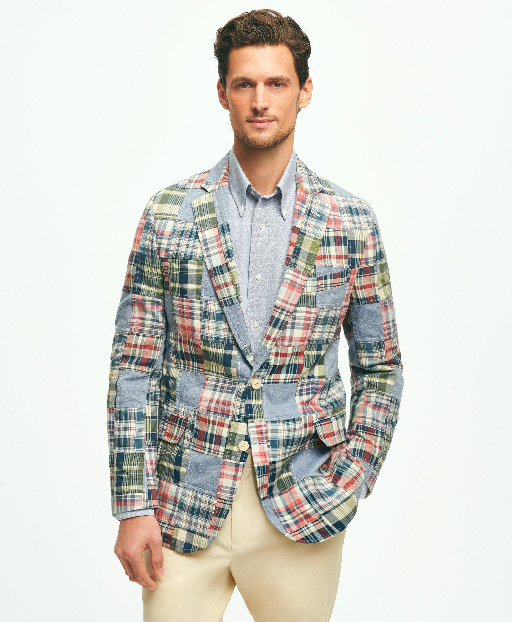 Classic Fit Cotton-Wool Blend Knit Herringbone Sport Coat