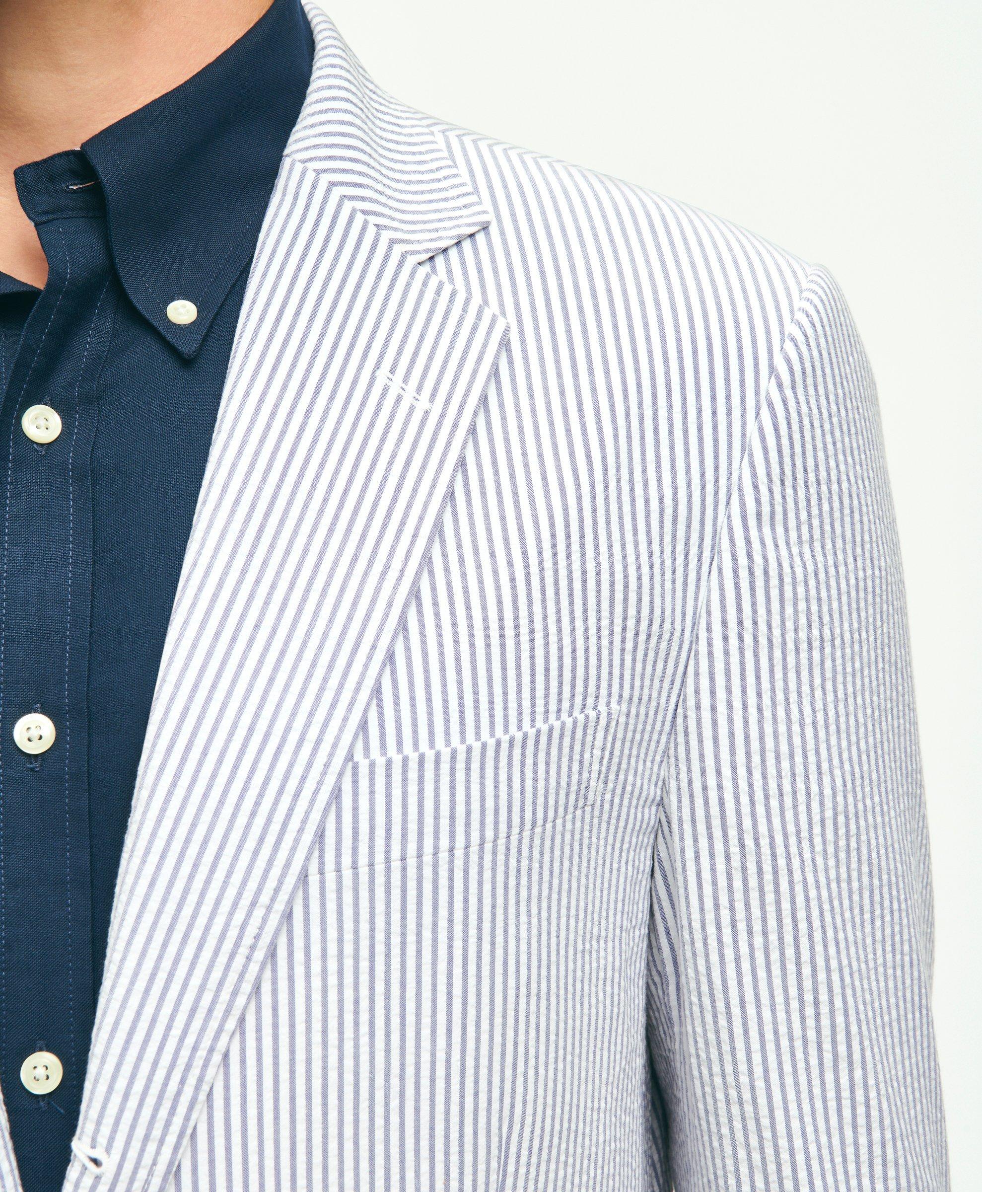 Traditional Fit Archive-Inspired Seersucker Sport Coat in Cotton