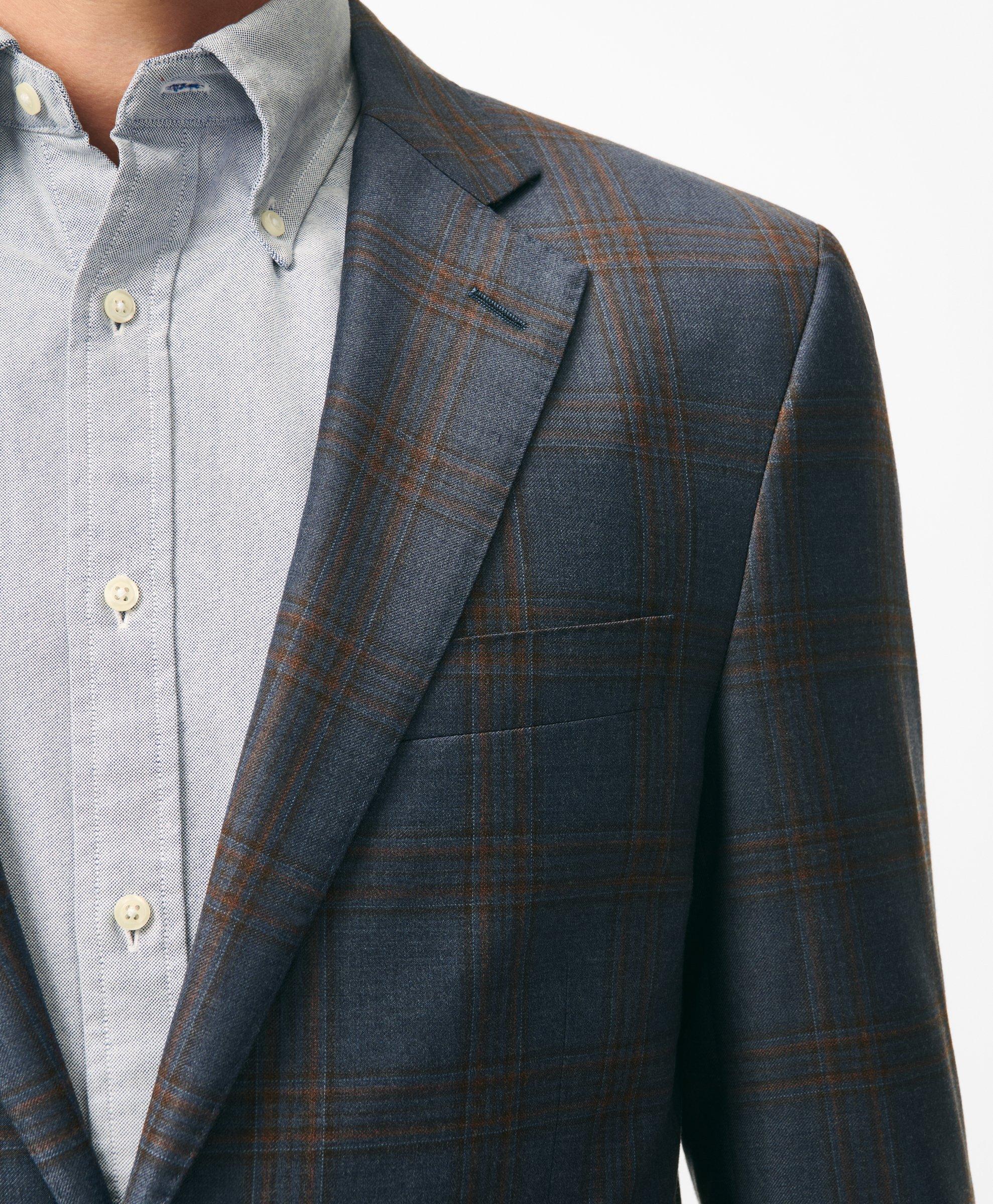 Traditional Fit Checked Sport Coat in Wool
