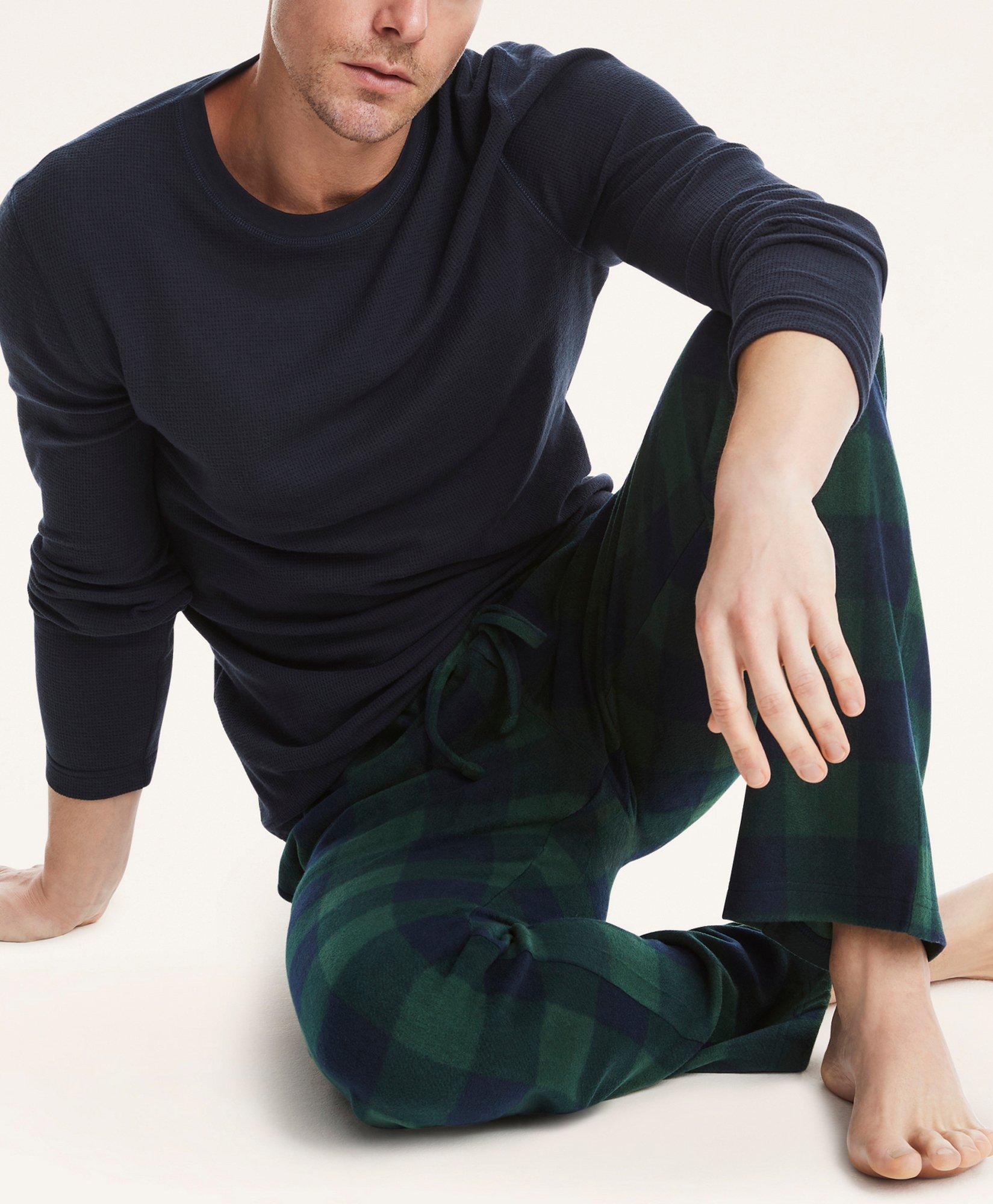 Fleece Lounge Set - Navy-Green