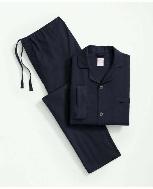 Brooks Brothers Cotton Flannel Pajamas | Navy | Size Medium