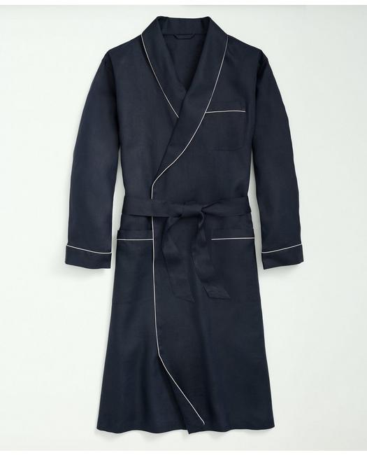 Shop Brooks Brothers Linen Robe | Navy | Size Small
