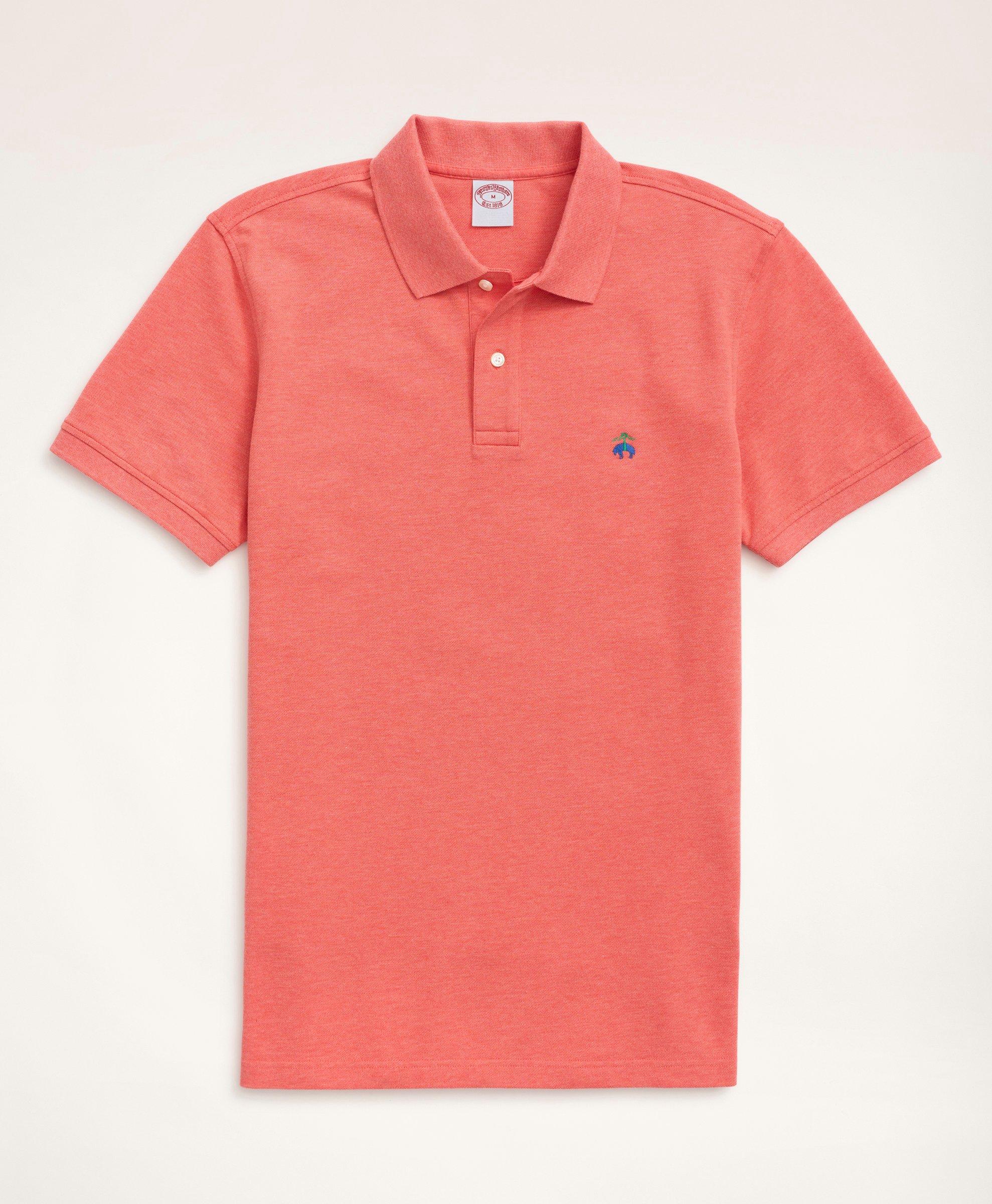 BROOKS BROTHERS GOLDEN FLEECE ORIGINAL FIT STRETCH SUPIMA POLO SHIRT | CORAL | SIZE SMALL