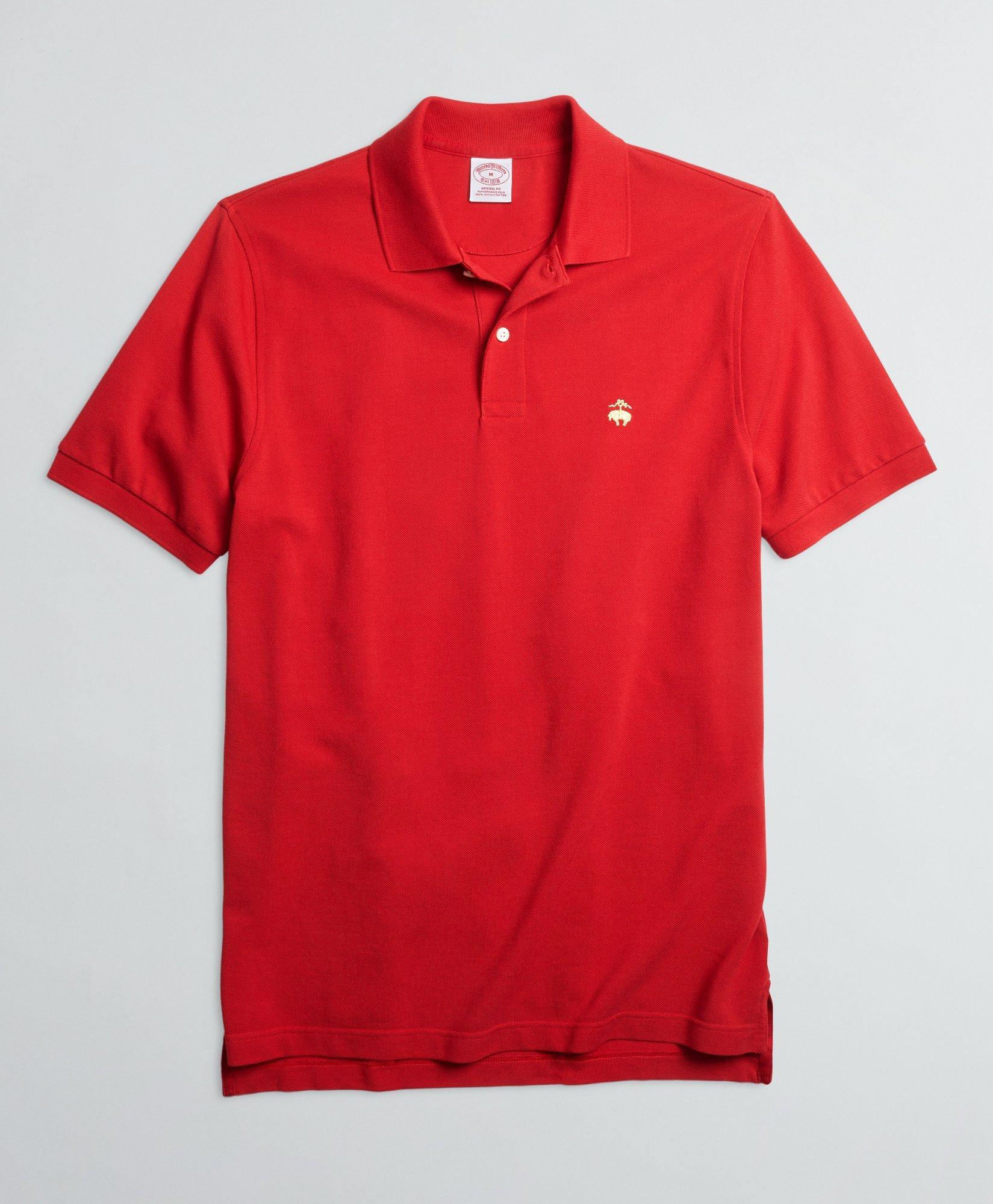 Brooks Brothers Golden Fleece Original Fit Stretch Supima Polo Shirt | Red | Size Xs