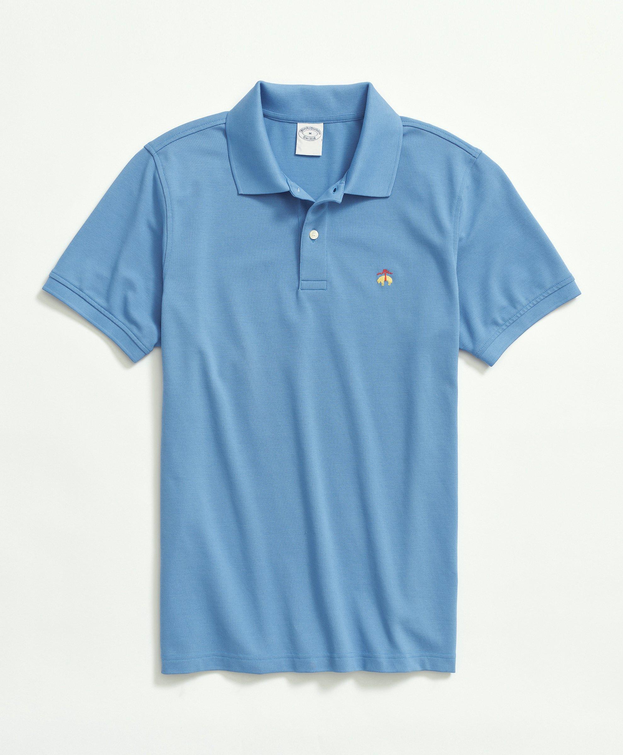 Brooks Brothers Golden Fleece Original Fit Stretch Supima Polo Shirt | Regatta Blue | Size Xl