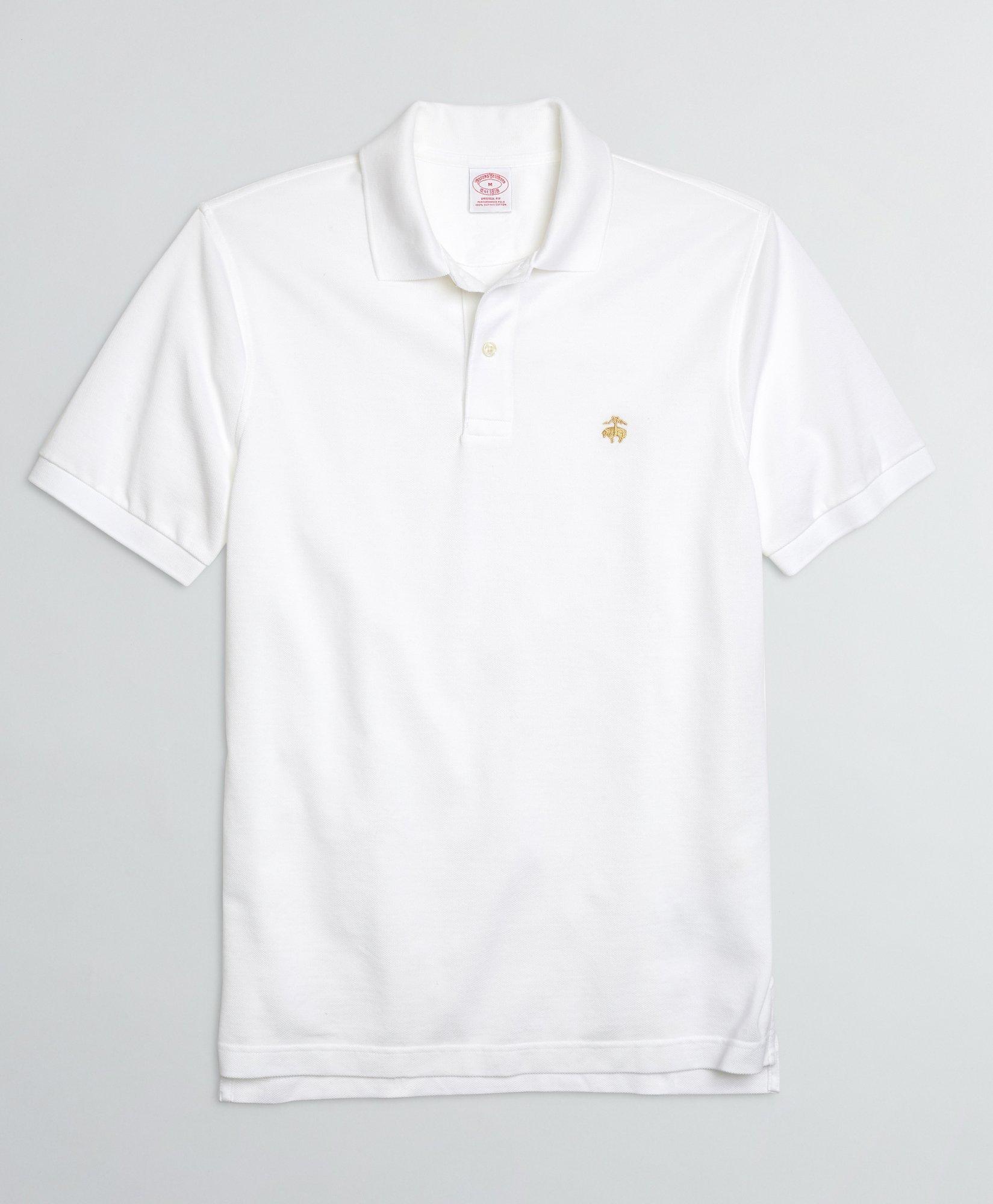 Brooks Brothers Golden Fleece Original Fit Stretch Supima Polo Shirt | White | Size Small