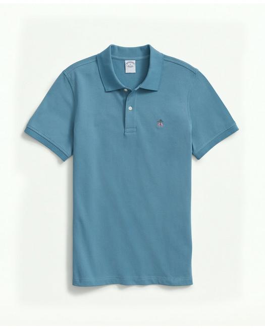 Brooks Brothers Golden Fleece Stretch Supima Polo Shirt | Adriatic Blue | Size Xl