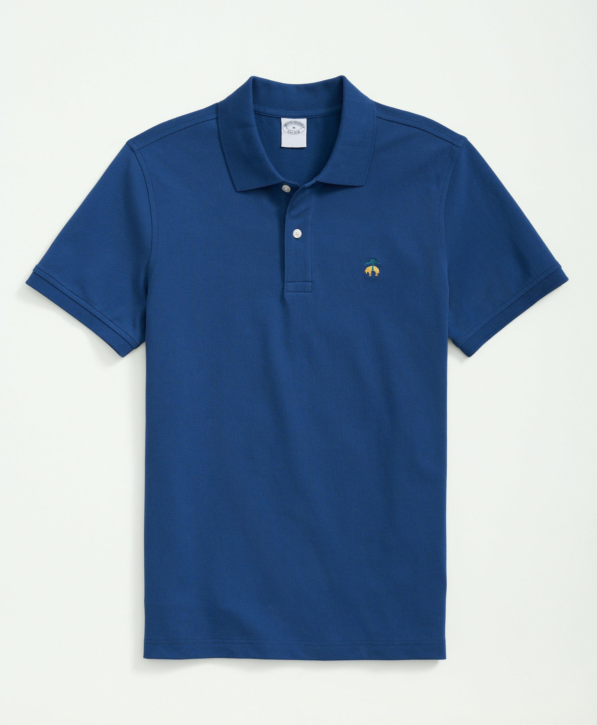 Brooks Brothers Golden Fleece Stretch Supima Polo Shirt | Blue Quartz | Size Xl