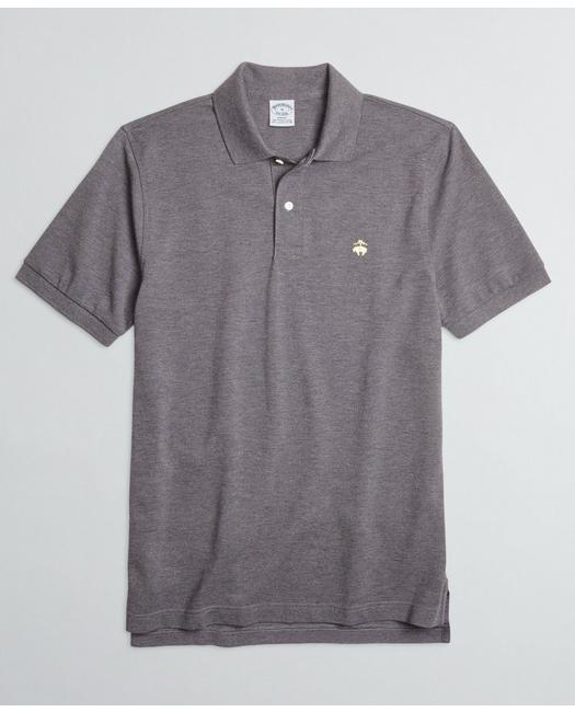 Brooks Brothers Golden Fleece Stretch Supima Polo Shirt | Charcoal Heather | Size Small