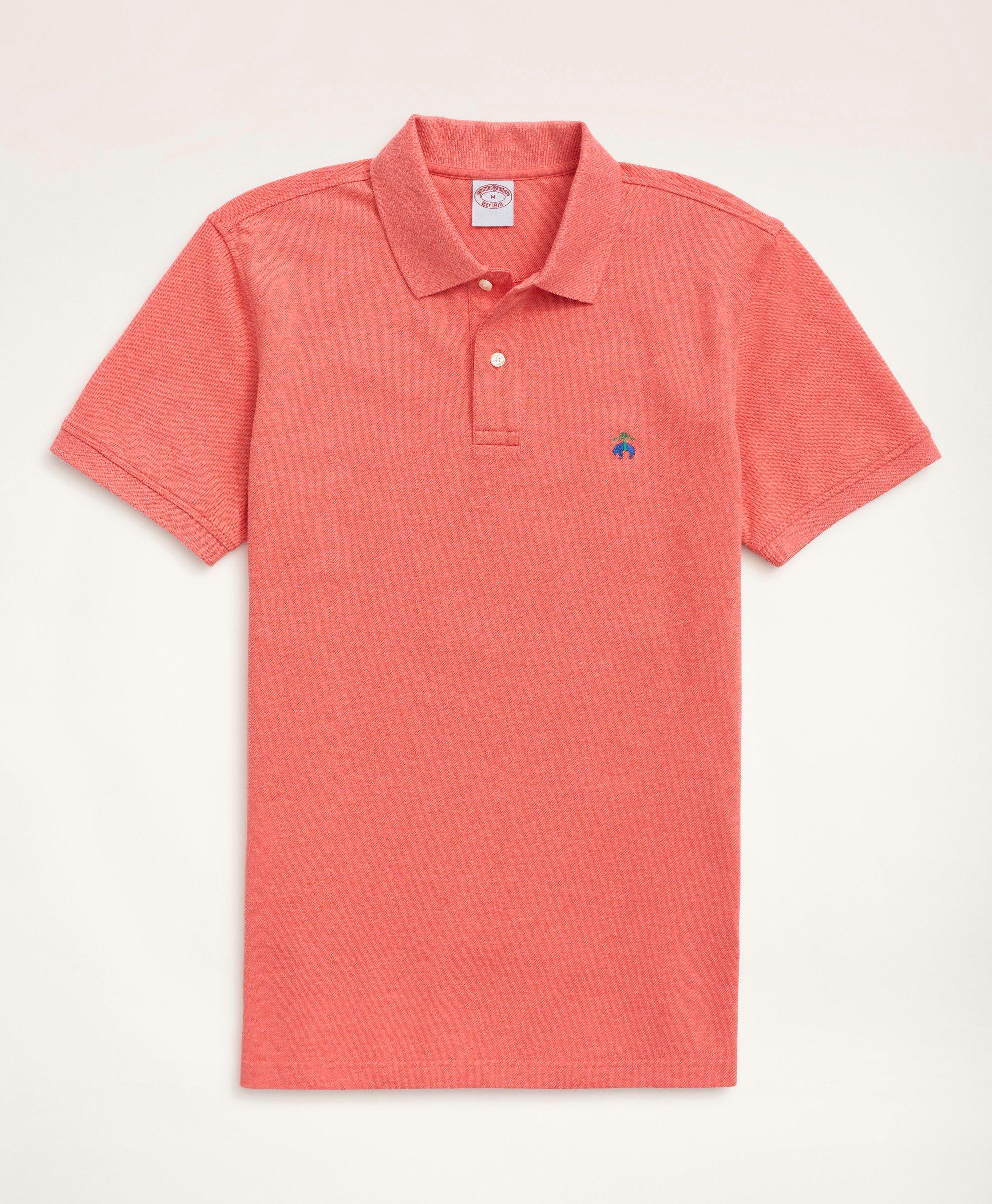 Brooks Brothers Golden Fleece Slim Fit Stretch Supima Polo Shirt | Coral | Size Large