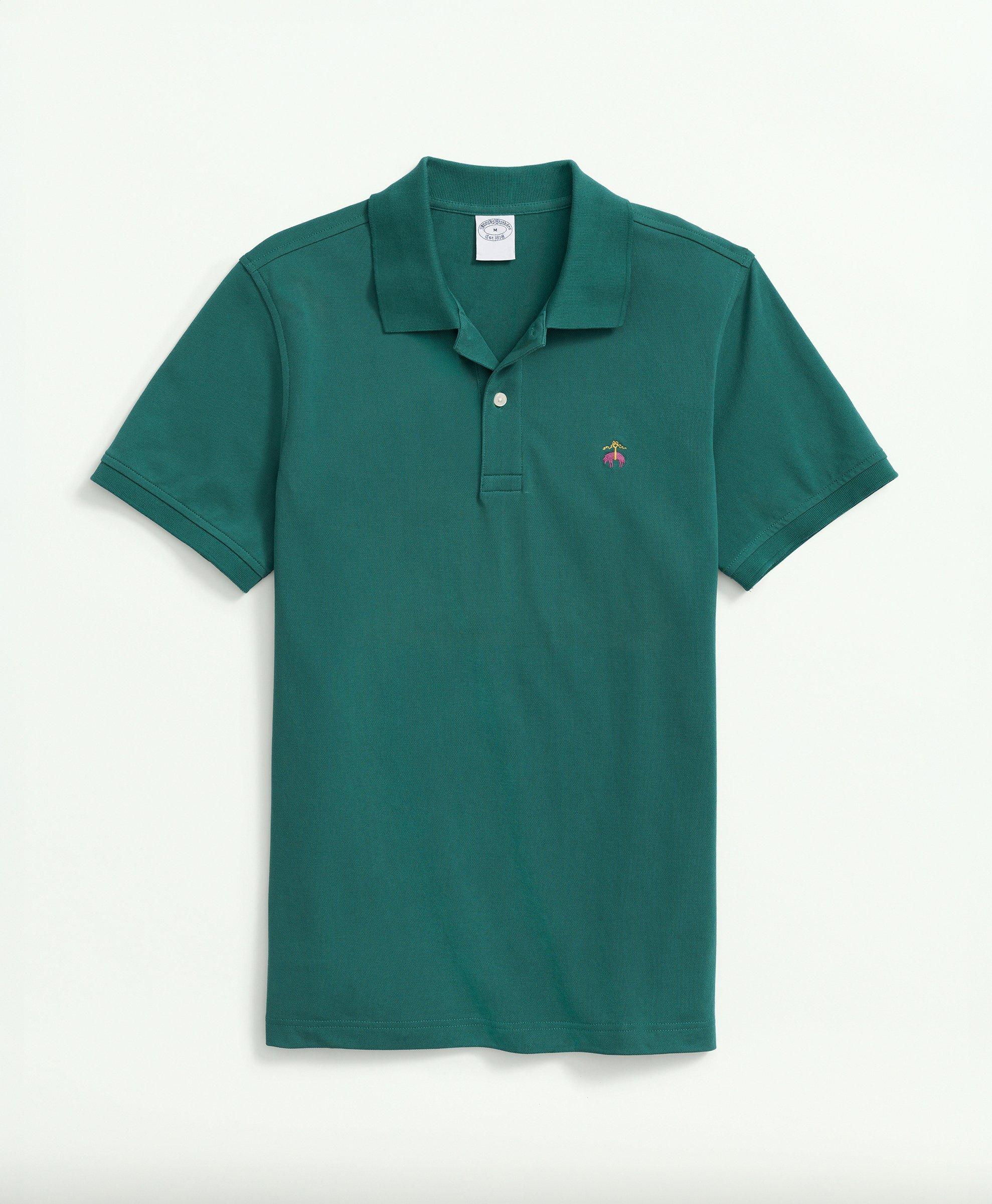 Brooks Brothers Golden Fleece Stretch Supima Polo Shirt | Green | Size Xs