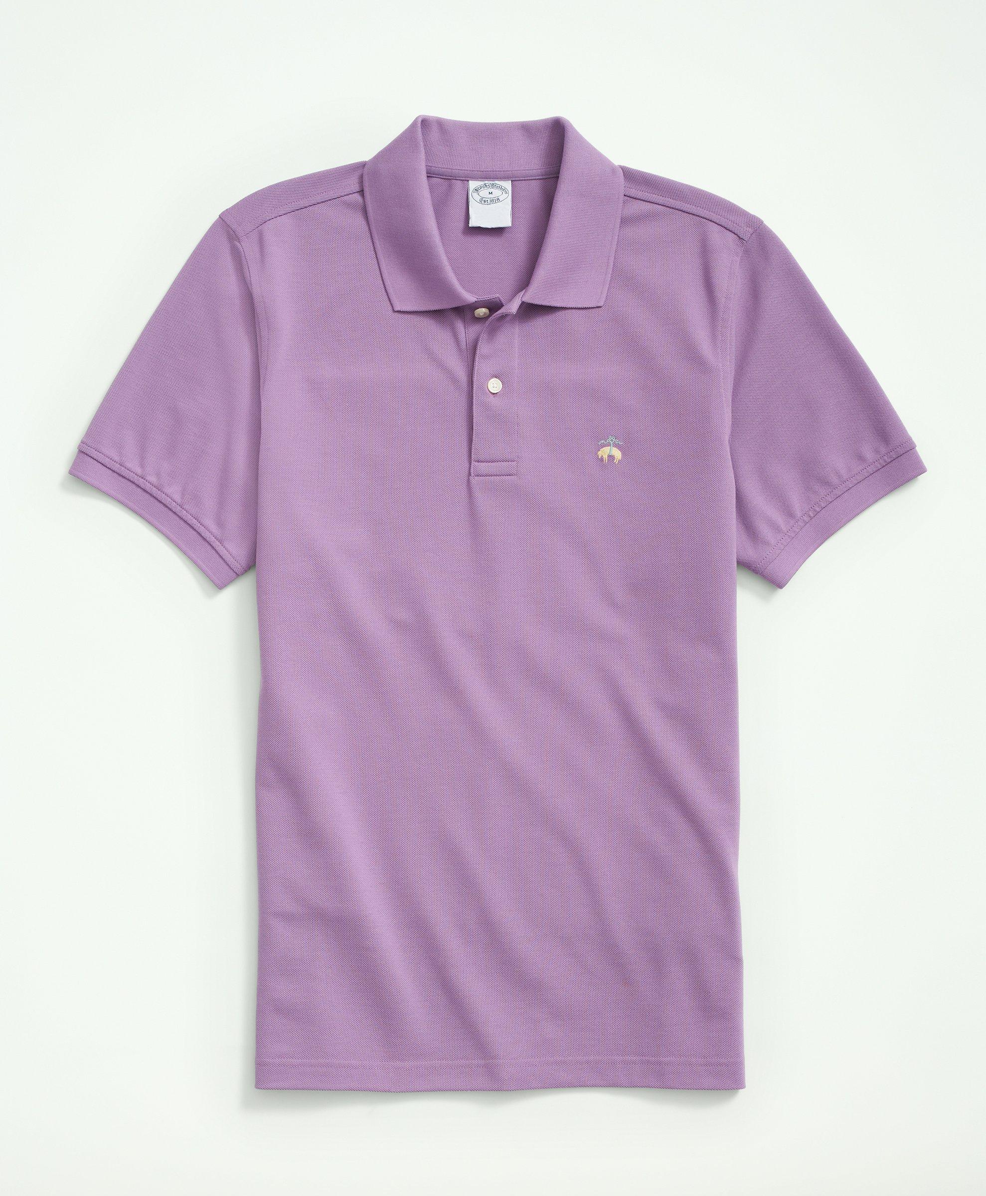 Brooks Brothers Golden Fleece Slim Fit Stretch Supima Polo Shirt | Lavender | Size Small